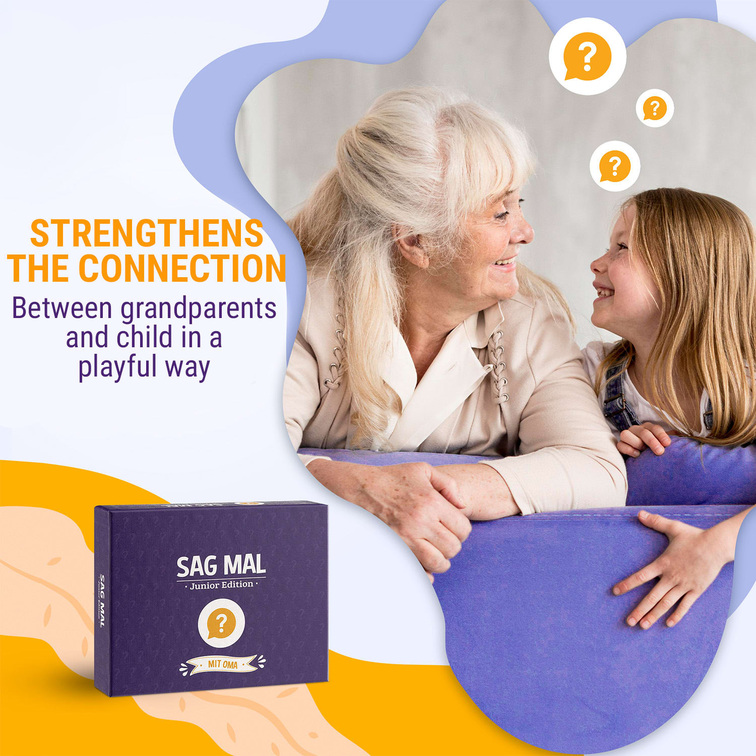 Sag mal ... mit Oma - Junior Edition igra za prepoznavanje 100+ pitanja Broj igrača:  2+ Dob: od 8 godina 