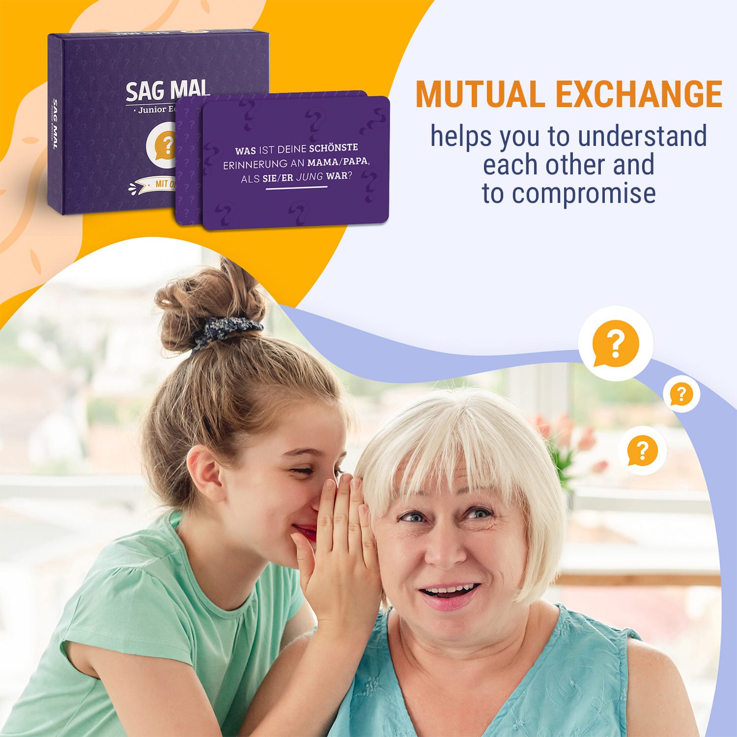 Sag mal ... mit Oma - Junior Edition igra za prepoznavanje 100+ pitanja Broj igrača:  2+ Dob: od 8 godina 