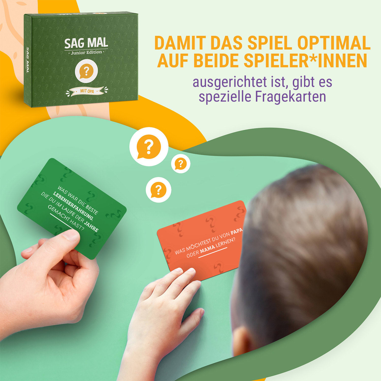 Sag mal... mit Opa - Junior Edition Kennenlernspiel 100+ Fragen Spieler:  2+ Alter: ab 8 Jahren 