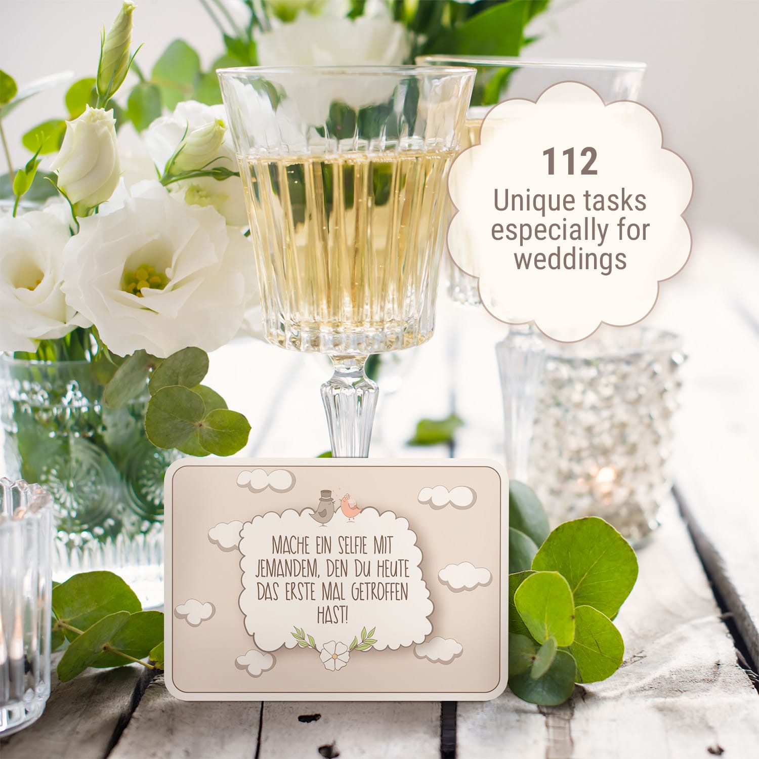 Selfie ist das Brautpaar XXL Svatební hra Cognitive game 112  karet 