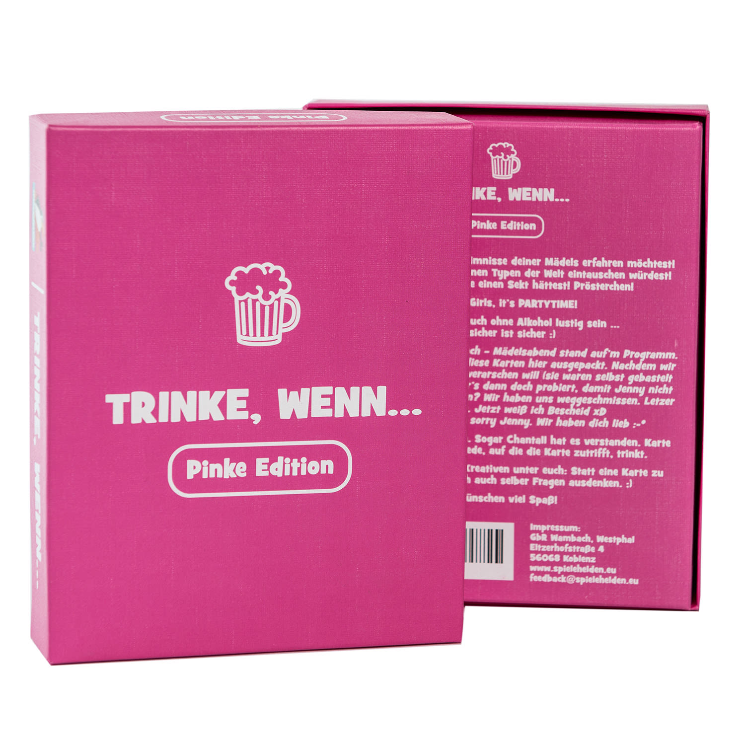Trinke wenn... Pinke Edition Igra za piće 100+ pitanja Broj igrača: 2+ Dob: od 18