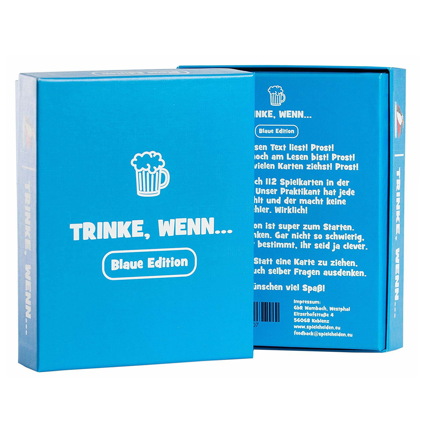 Trinke wenn... Blaue Edition Trinkspiel 100+ Fragen Spieler: 2+ Alter: ab 18 