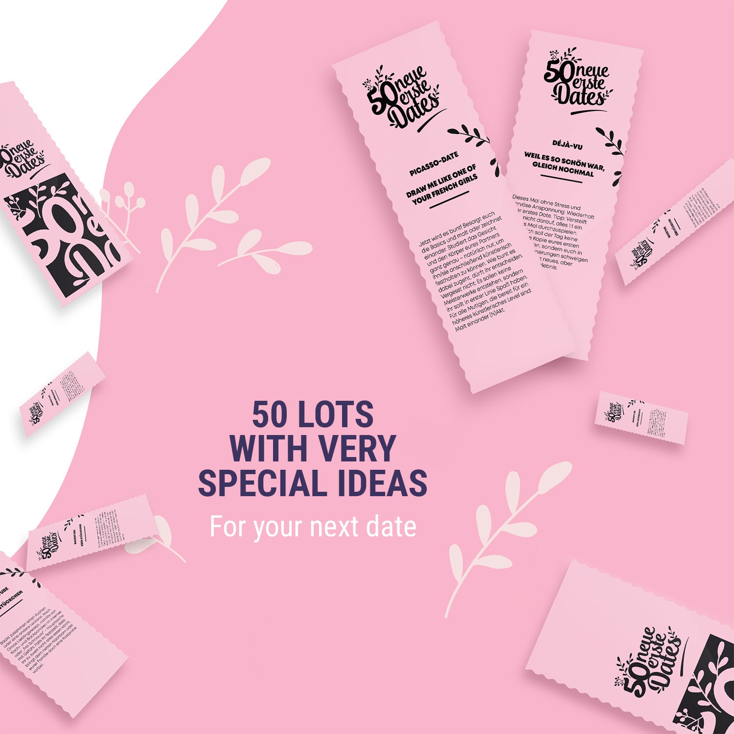 50 neue erste Dates Kártyajáték Kártyajáték pároknak 50 szeretetteljes  randi-ötlet 