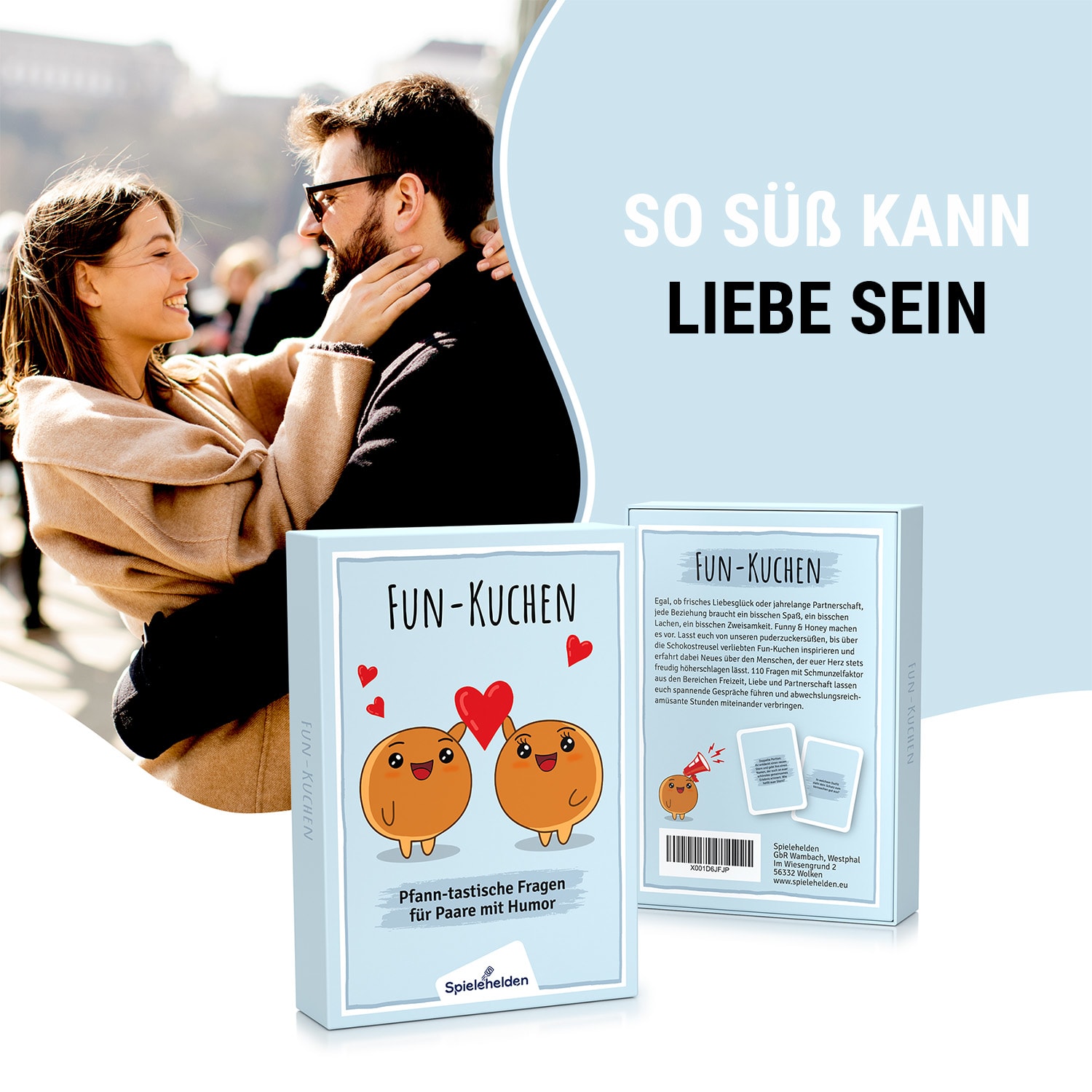 Fun-Kuchen Partnerspiel mit lustigen Fragen für mehr Nähe 