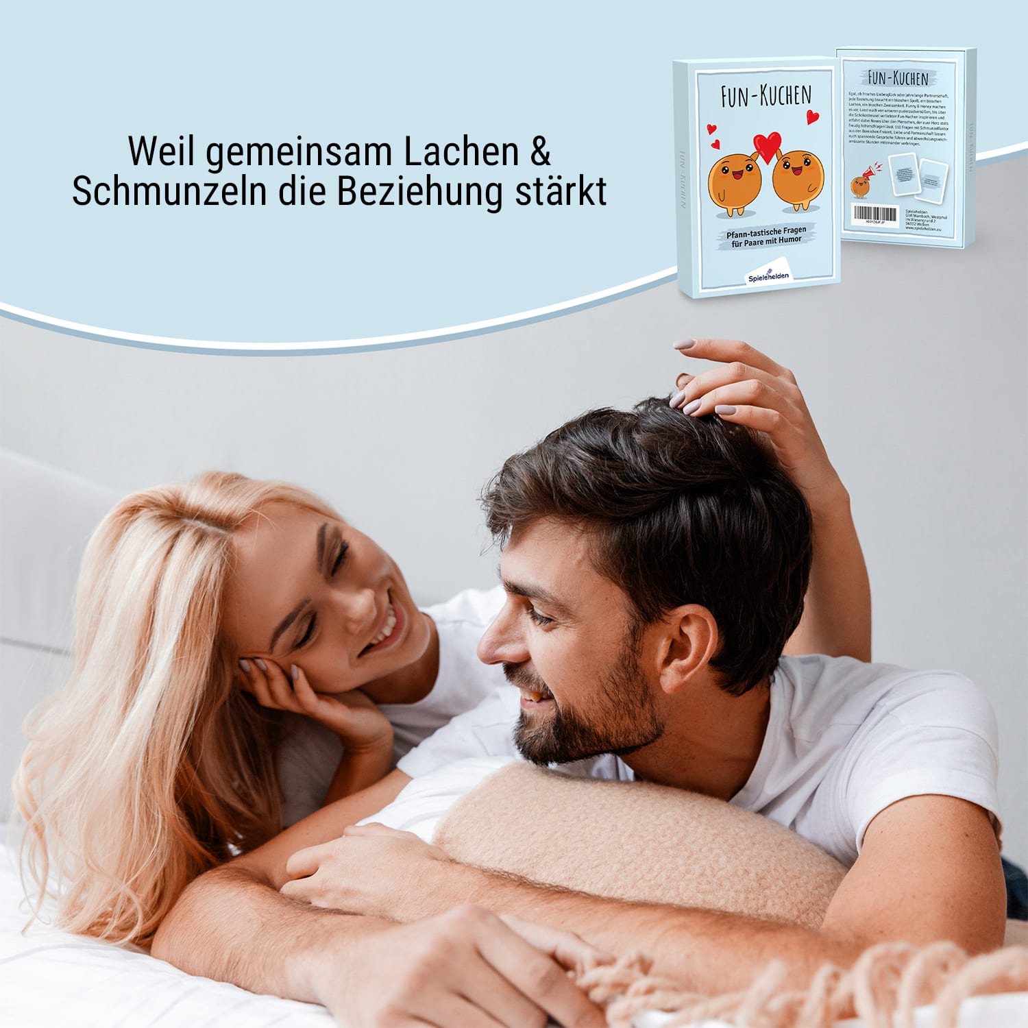 Fun-Kuchen Partnerspiel mit lustigen Fragen für mehr Nähe 