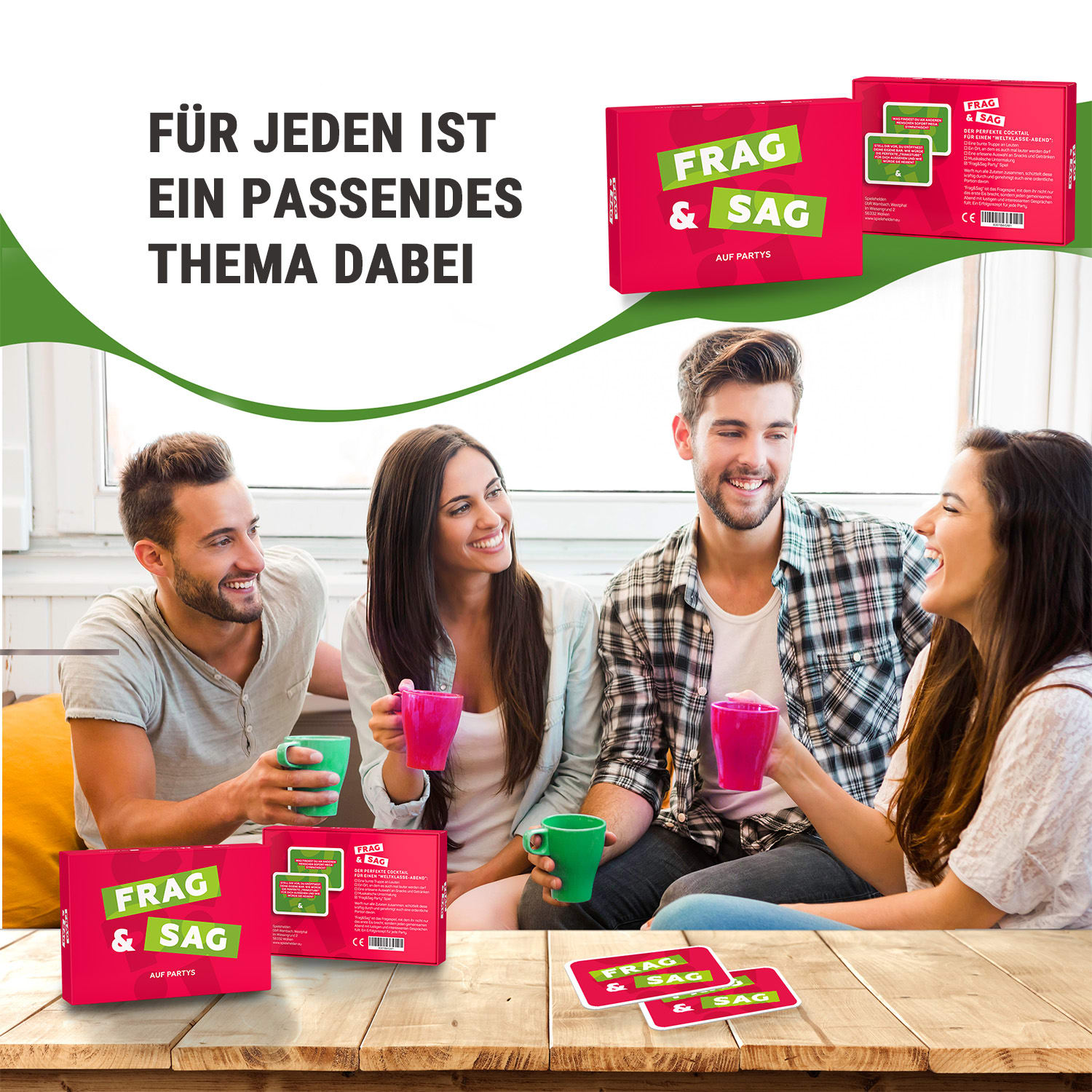 Frag&Sag für eure Party mit lustigen Fragen zum Lachen 