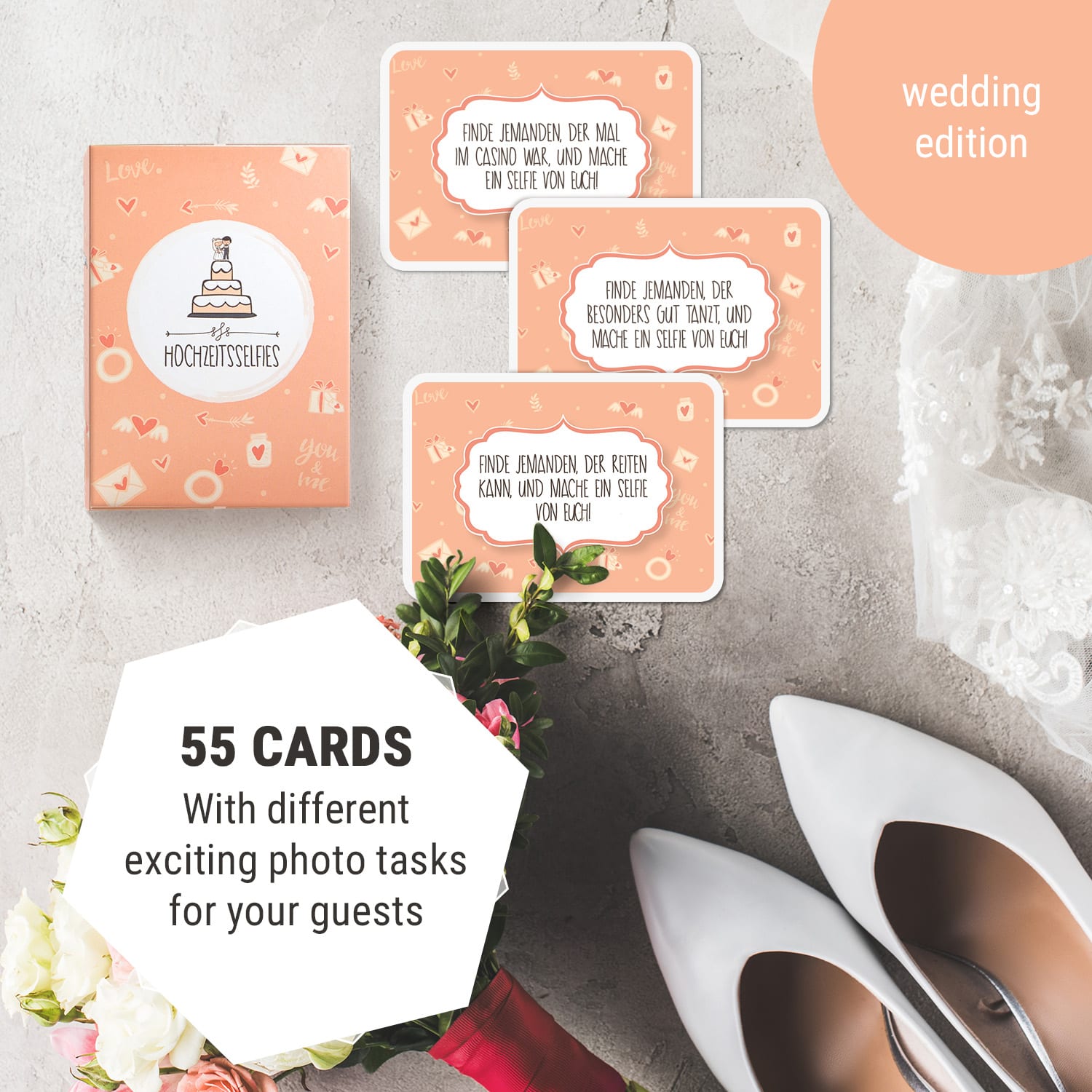 Сватбени селфита Сватбена игра 55 фотографски предизвикателства джобен формат 