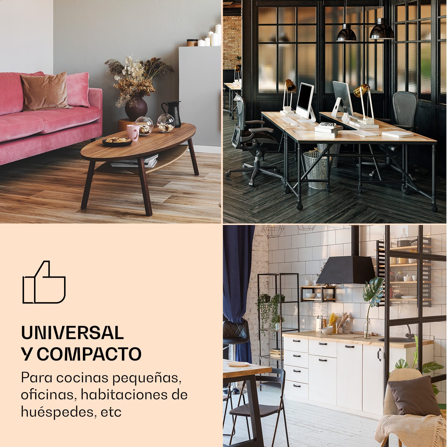 Mini nevera retro Audrey 70 Litros 3 baldas 2 compartimentos en la puerta iluminación interior 70 L | Crema Vintage