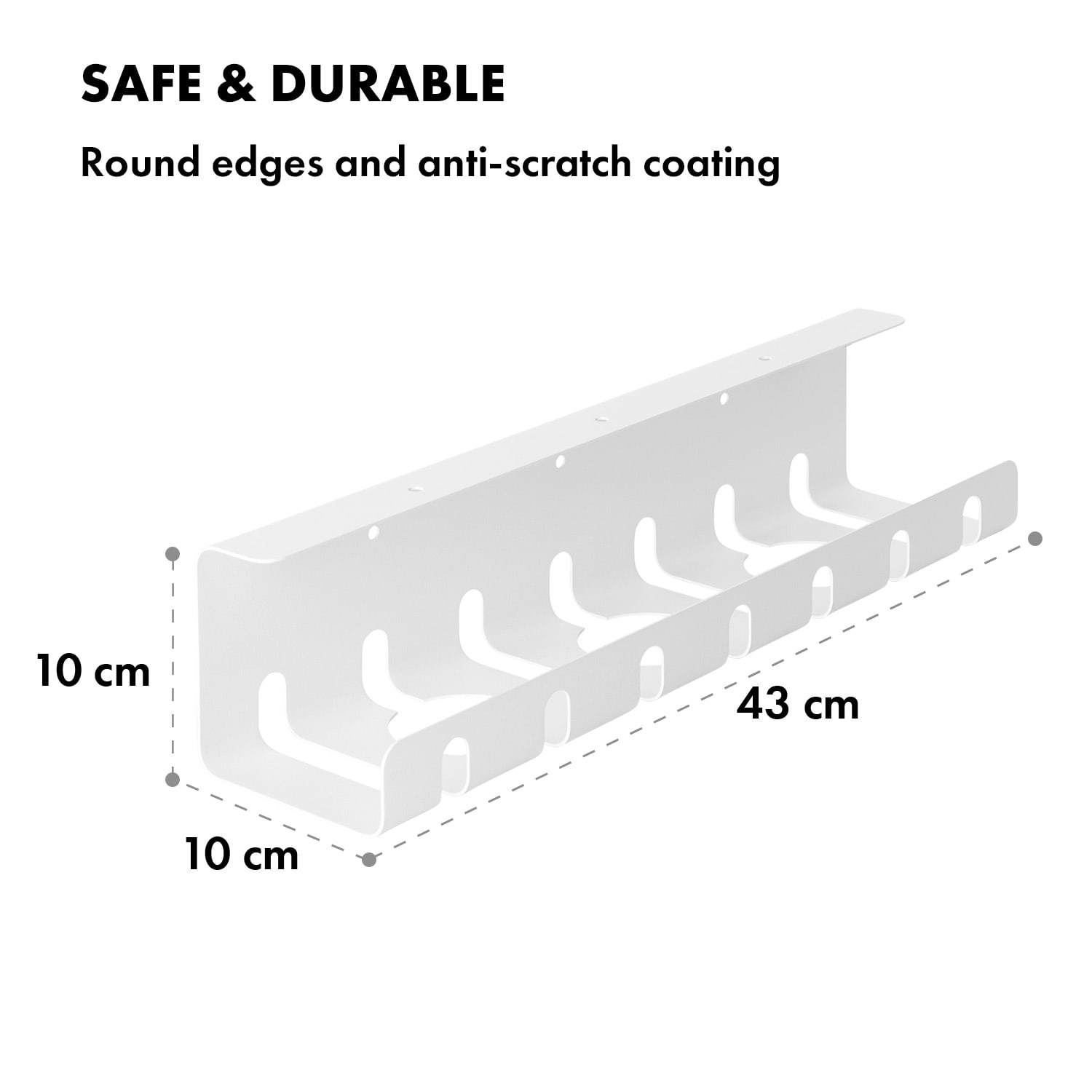 Tacora, Káblový žľab pre stolové zásuvkové lišty Biela