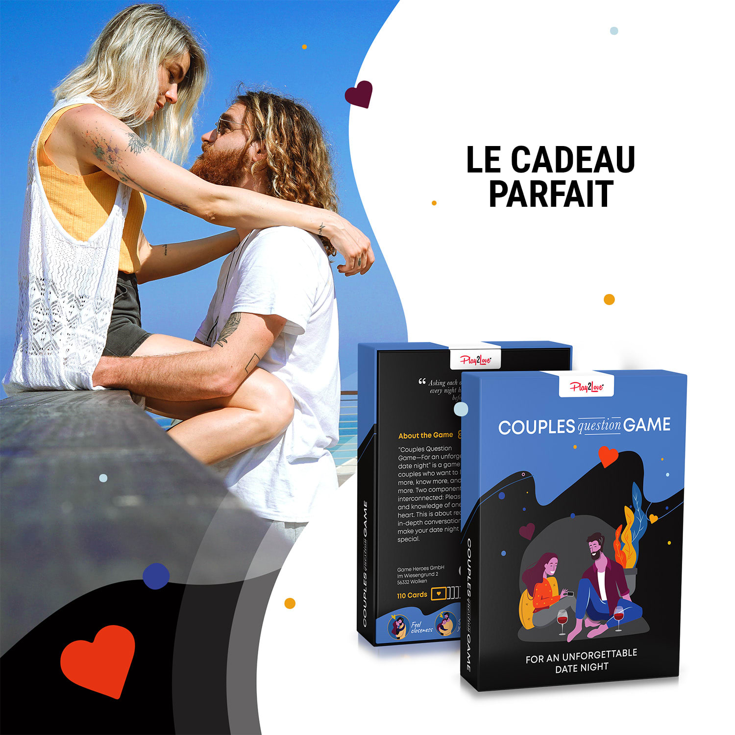 Couples Question Game - for an Unforgettable Date Night  kaartspel voor koppels 
