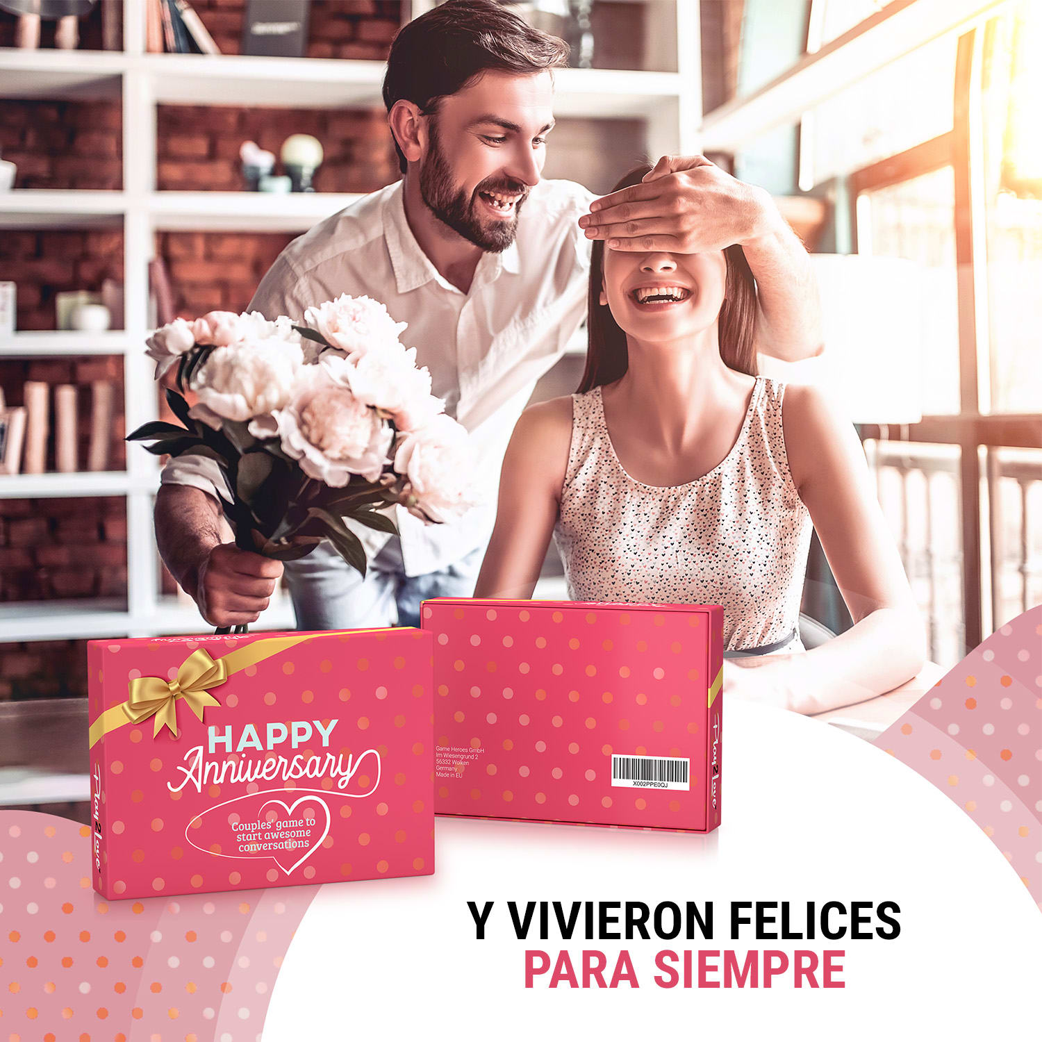 Juego de cartas de feliz aniversario para parejas Caja de regalo de 110 preguntas 