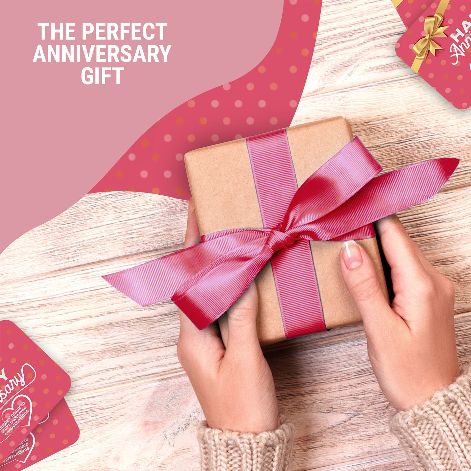 Happy Anniversary kaartspel voor koppels 110 vragen cadeaubox 