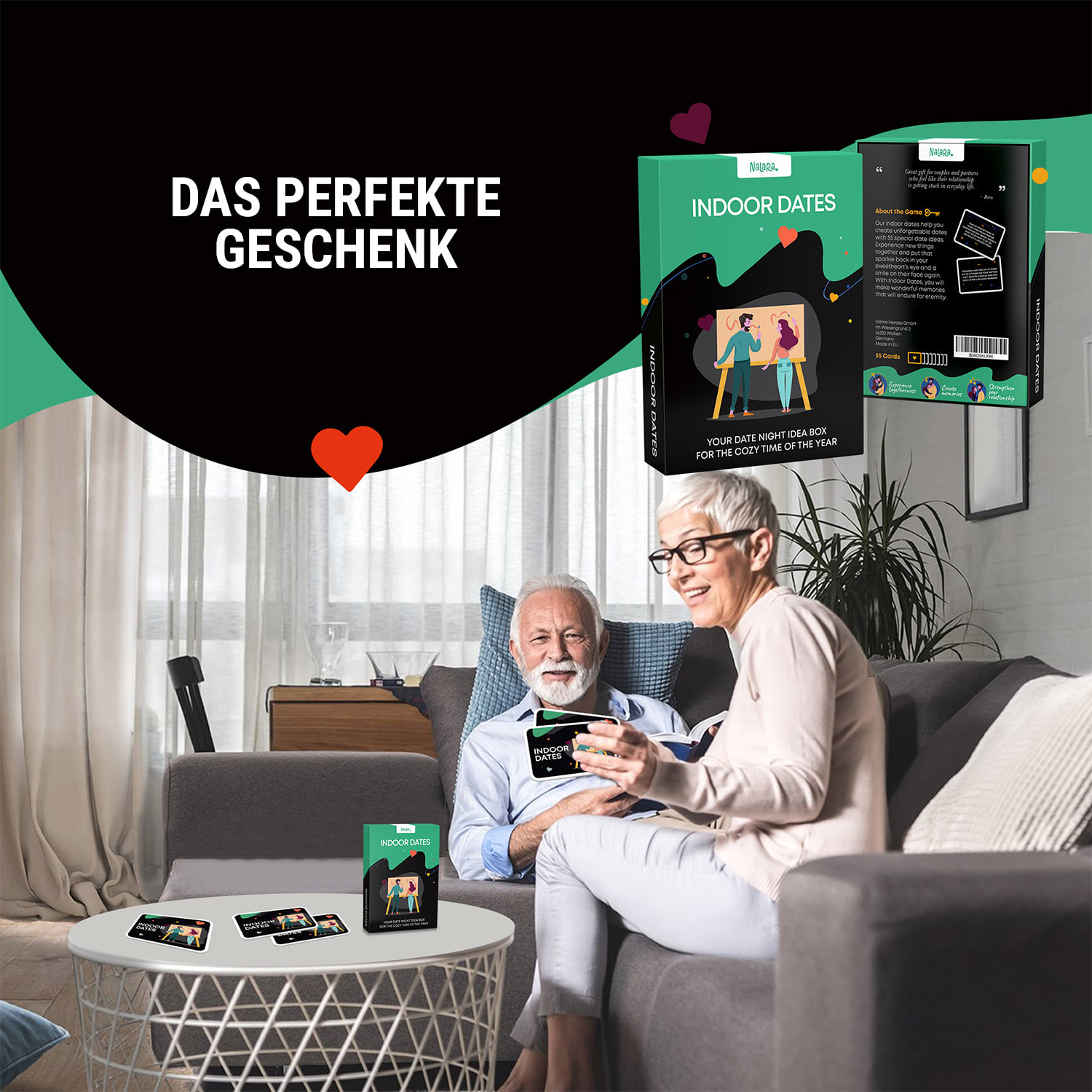 Indoor Dates Kartenspiel für Paare 55 liebevolle Date-Ideen  Hochzeitsgeschenk 