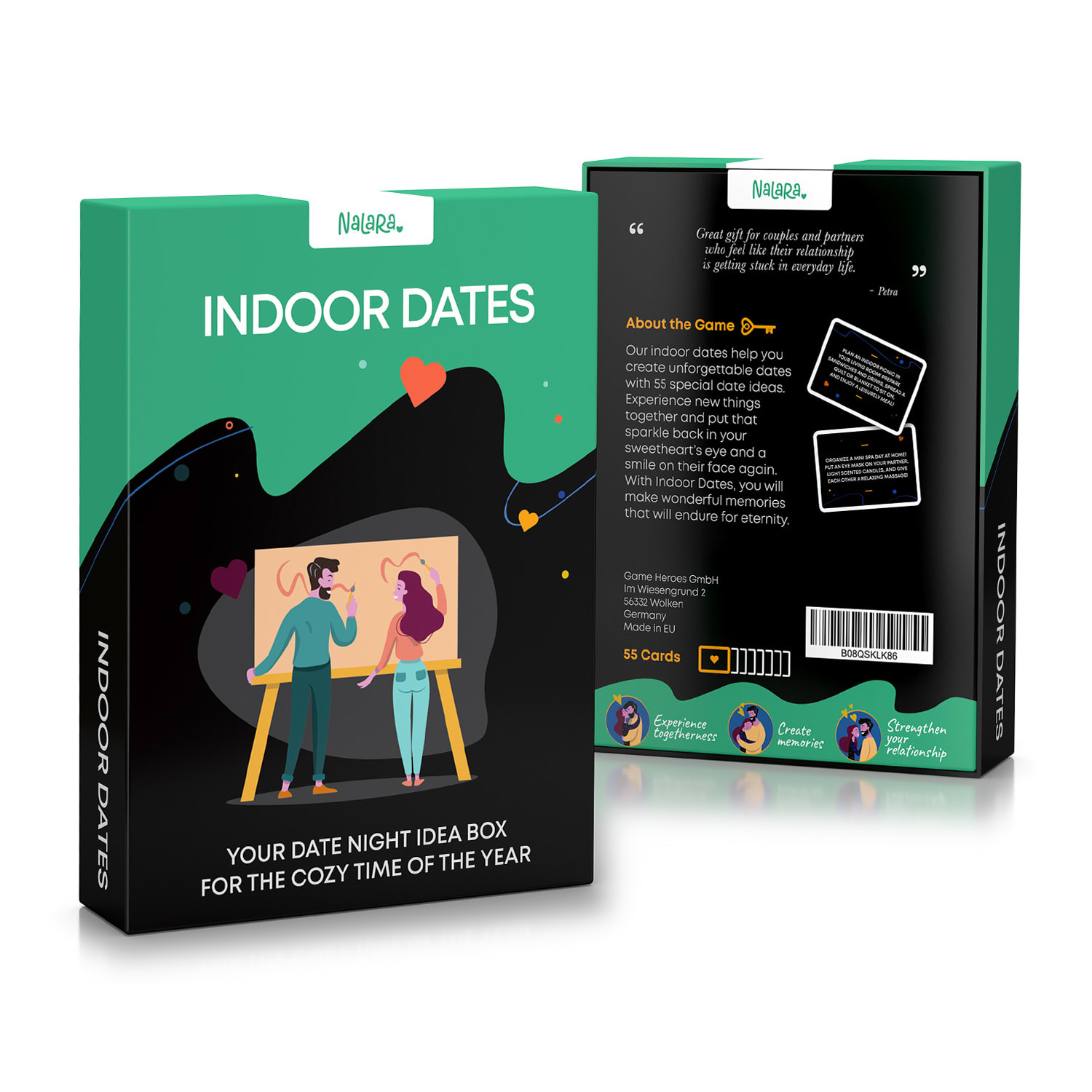 Indoor Dates Kartenspiel für Paare 55 liebevolle Date-Ideen  Hochzeitsgeschenk 