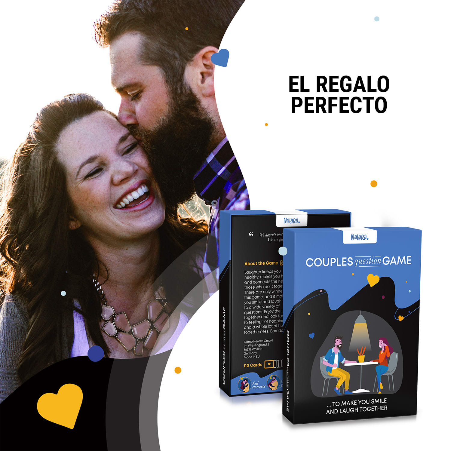 Juego de preguntas en pareja ... Para sonreír y reír juntos  Juego de cartas 