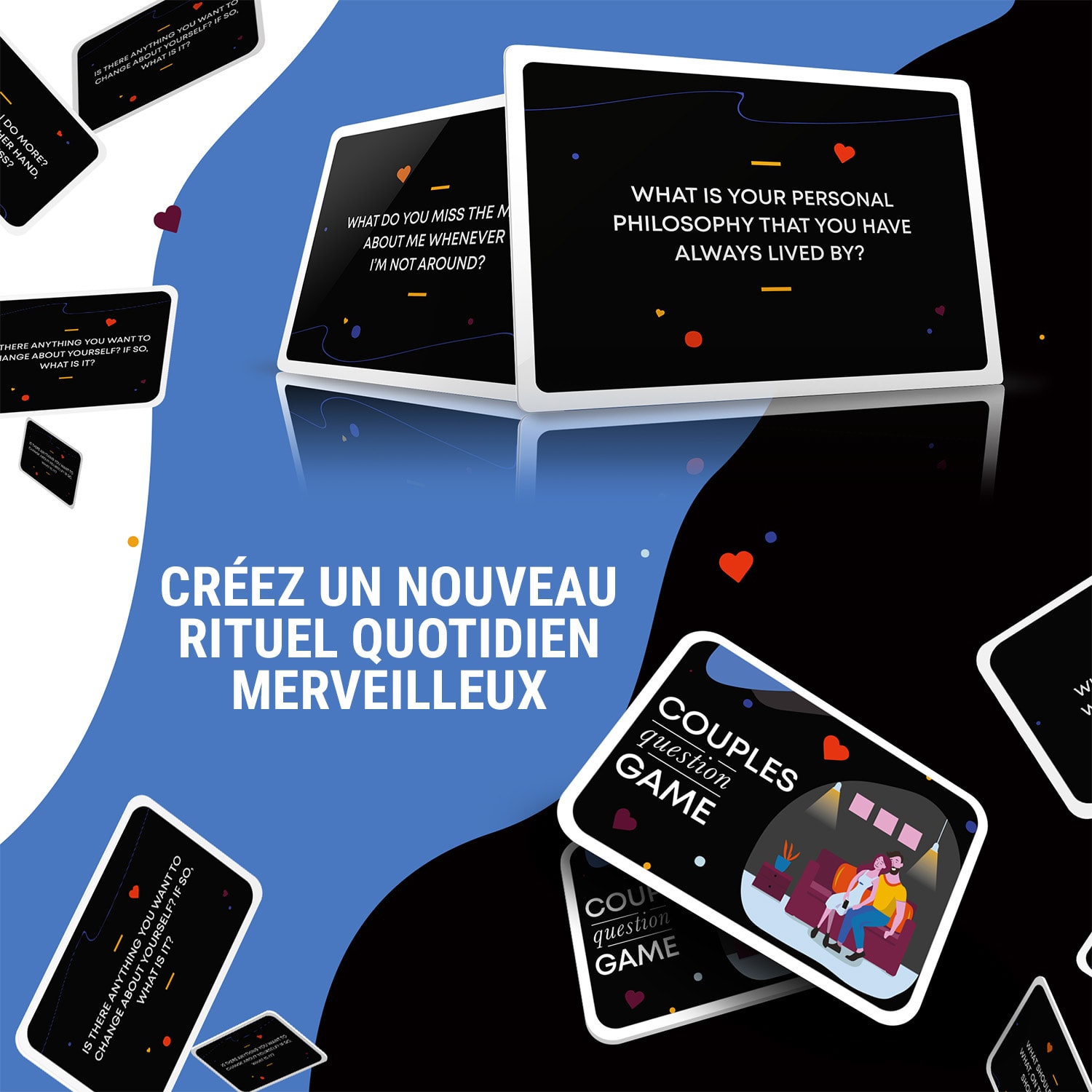Jeu de cartes Couple Question Card Game - for More Love & Togetherness 