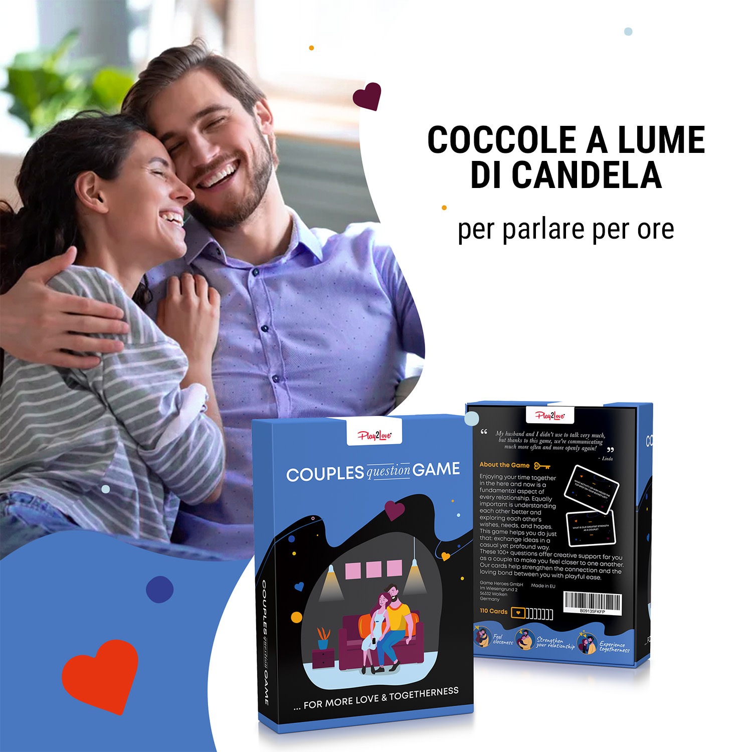 Couple Question Card Game - for More Love & Togetherness gioco di carte 