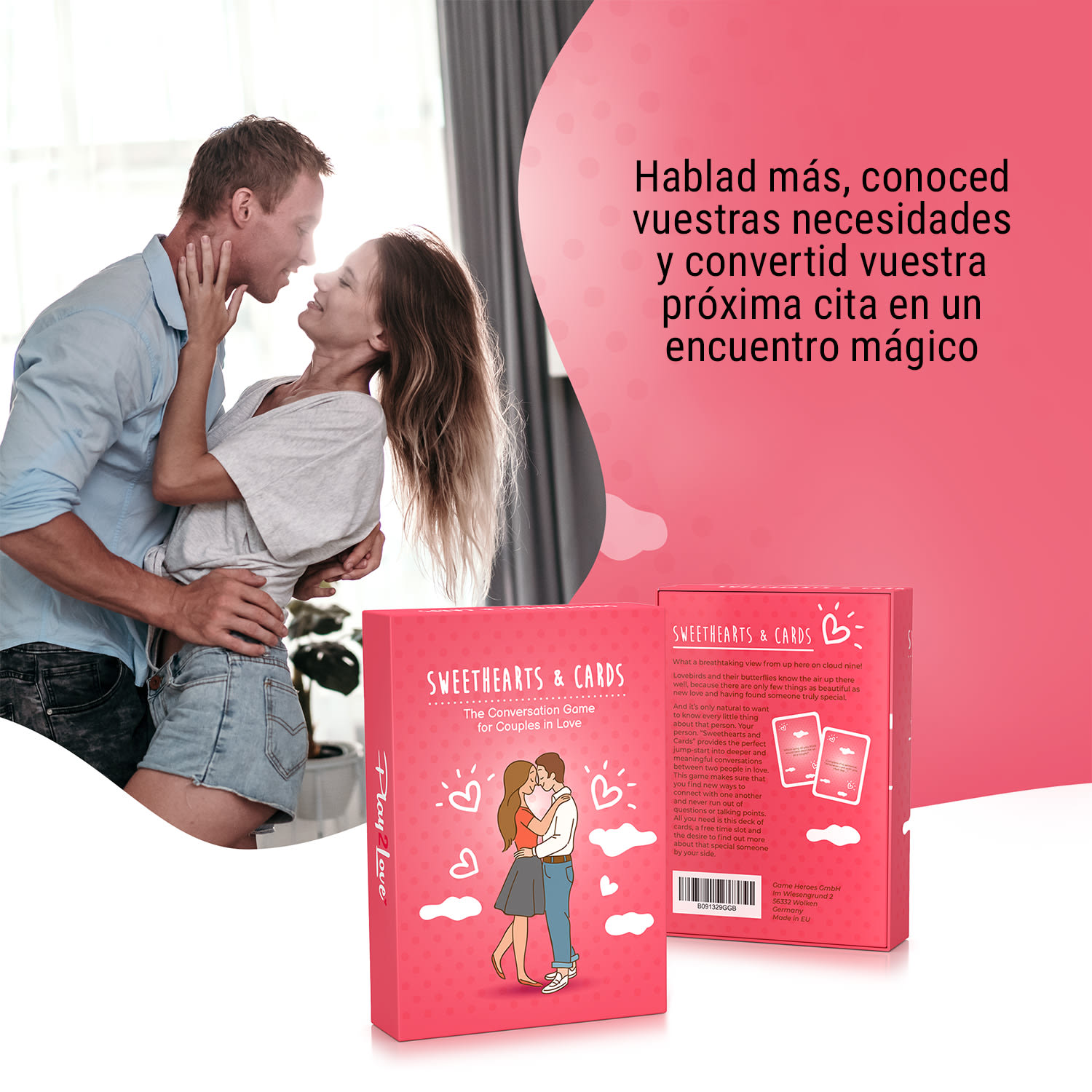 Sweethearts and Cards Juego de cartas para parejas Más de 100 preguntas interesantes para  enamorados 