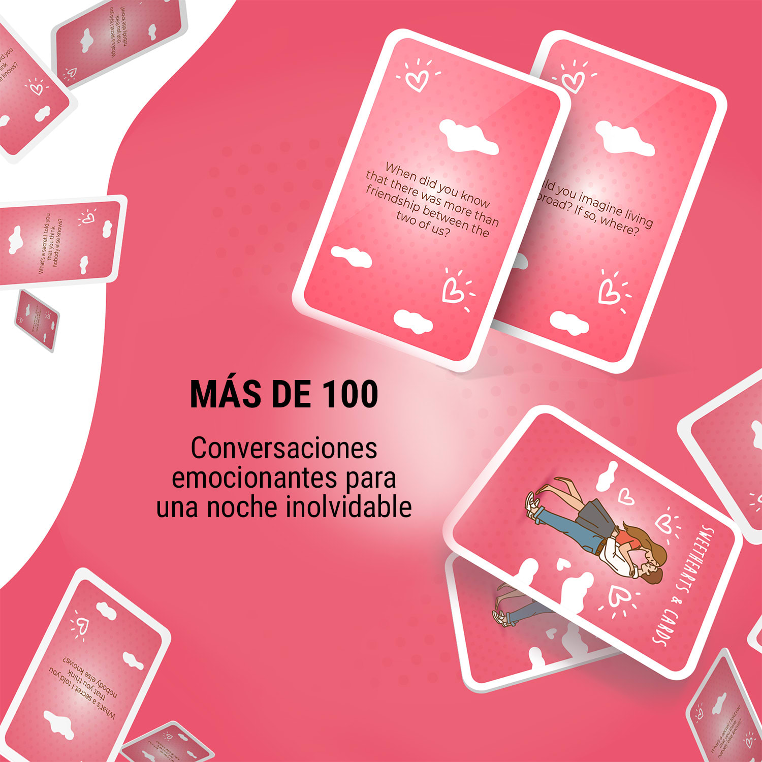 Sweethearts and Cards Juego de cartas para parejas Más de 100 preguntas interesantes para  enamorados 