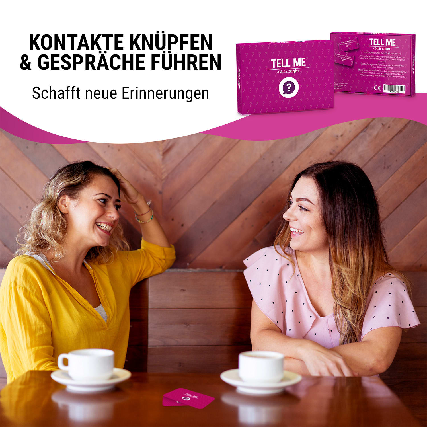 Tell me... Girls Night Kennenlernspiel 100+ Fragen Spieler: 1+ Alter: Teens & Erwachsene 