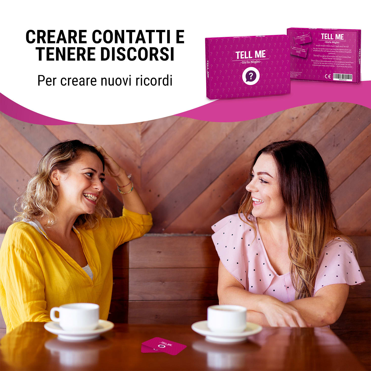 Tell me... Girls Night gioco di conoscenza, 100+ domande, giocatori: 1+, età: adolescenti e adulti 