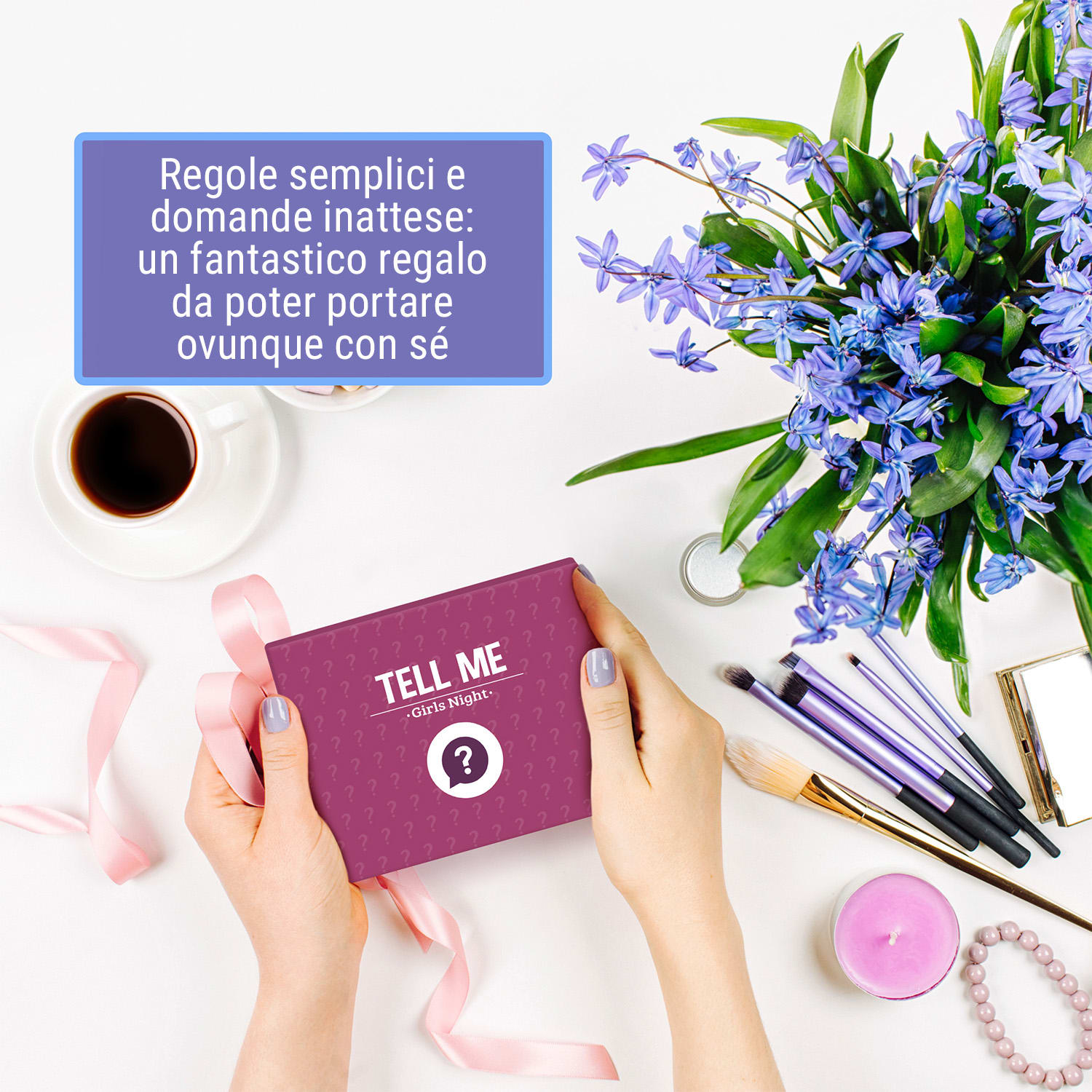 Tell me... Girls Night gioco di conoscenza, 100+ domande, giocatori: 1+, età: adolescenti e adulti 