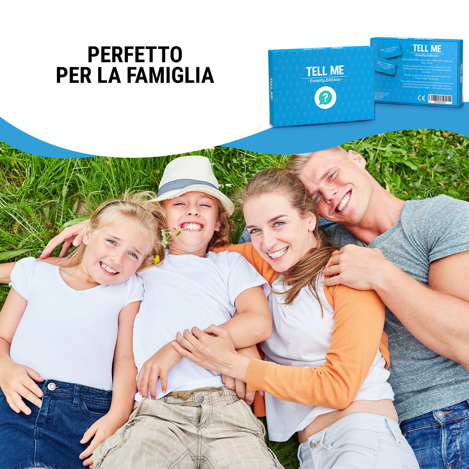 Tell me... Family Edition gioco di conoscenza, 100+ domande, giocatori:  2+, età: 8+ anni 