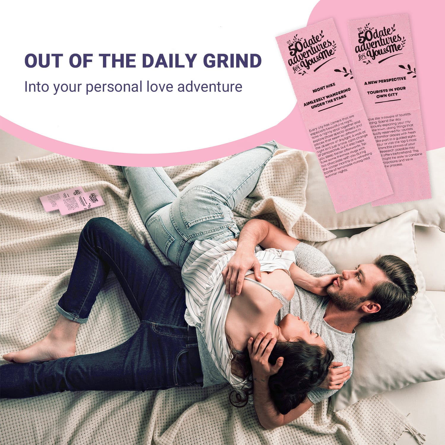 50 Date Adventures for You & Me, kartaška igra, za parove, 50 karata, na engleskom jeziku