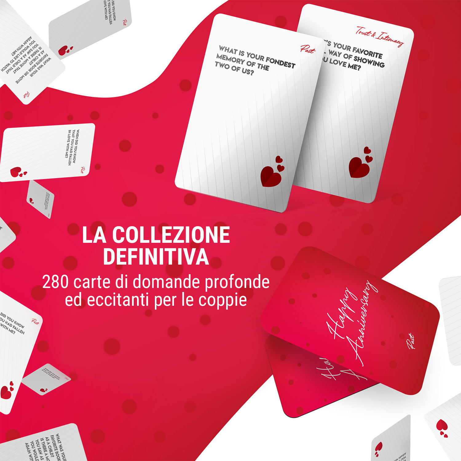 Happy Anniversary - Gioco di carte per coppie, 280 domande, in confezione regalo 