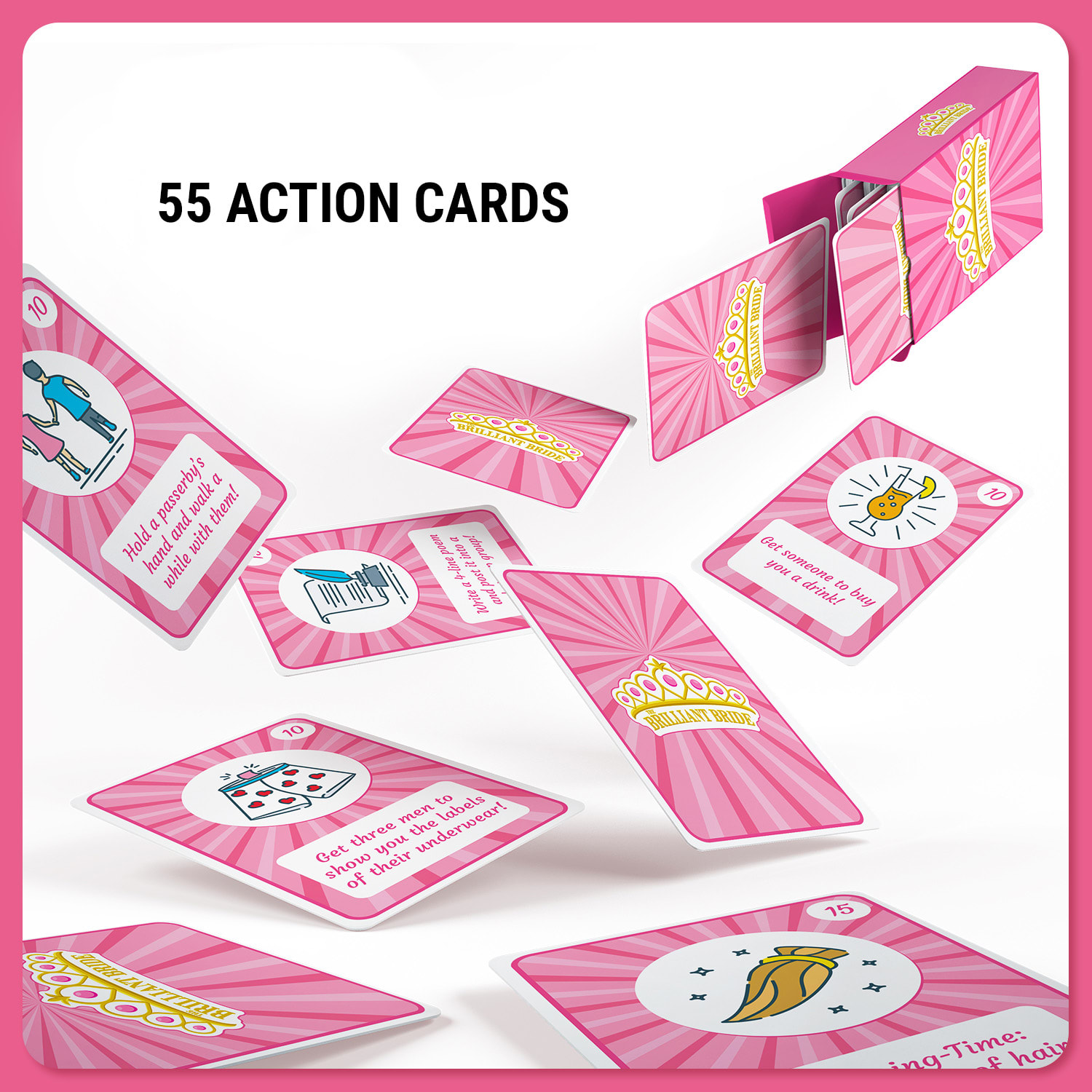 Brilliant Bride, Kártyajáték, Szórakoztató tevékenységek lánybúcsúra, Zsebben is elfér angol nyelvű