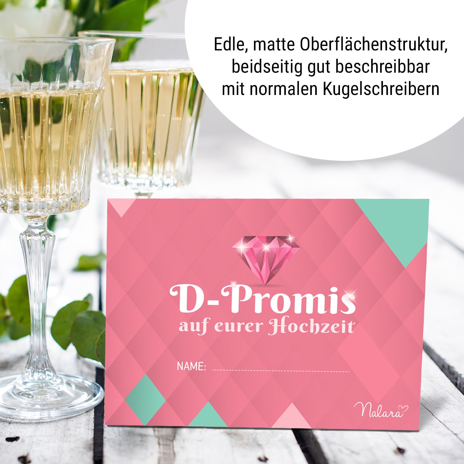 D-Promi 10 Eigenschaftsfragen 50 St. DIN A5  Herzchen-Design 