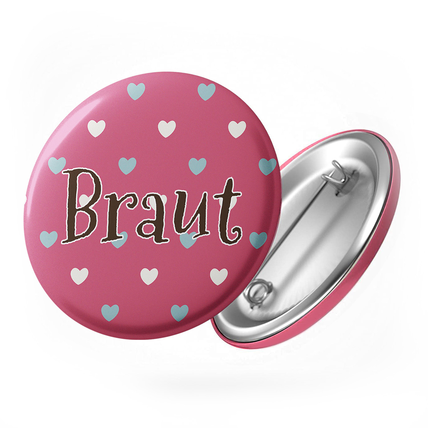 Badges Colourful Hearts Hen Party 12 Buttons 5.6 cm Extra Large Hen Do Gift 