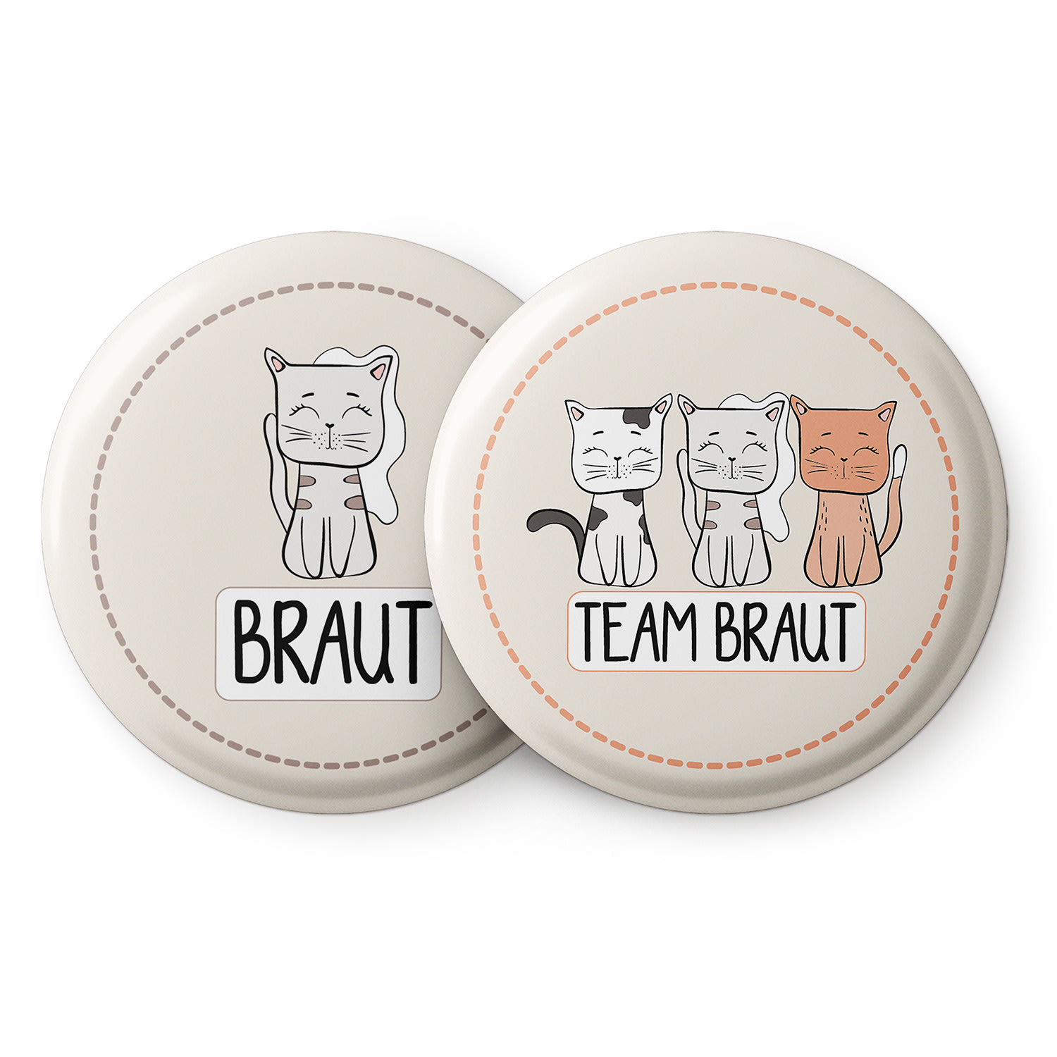Badges Kittens Hen Party 12 Buttons 5.6 cm Extra Large Hen Do Gift 