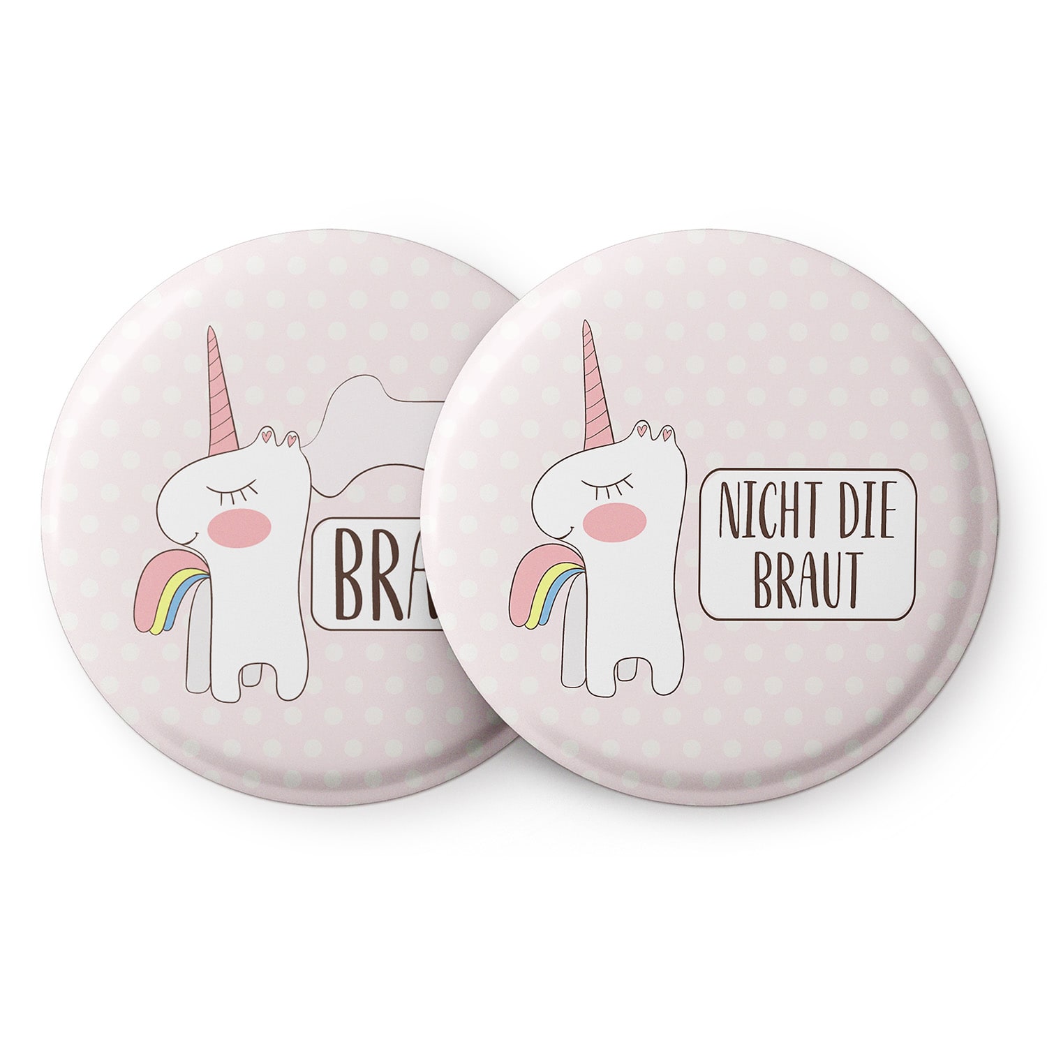 Badges Unicorn Hen Party 12 Buttons 5.6 cm Extra Large Hen Do Gift 