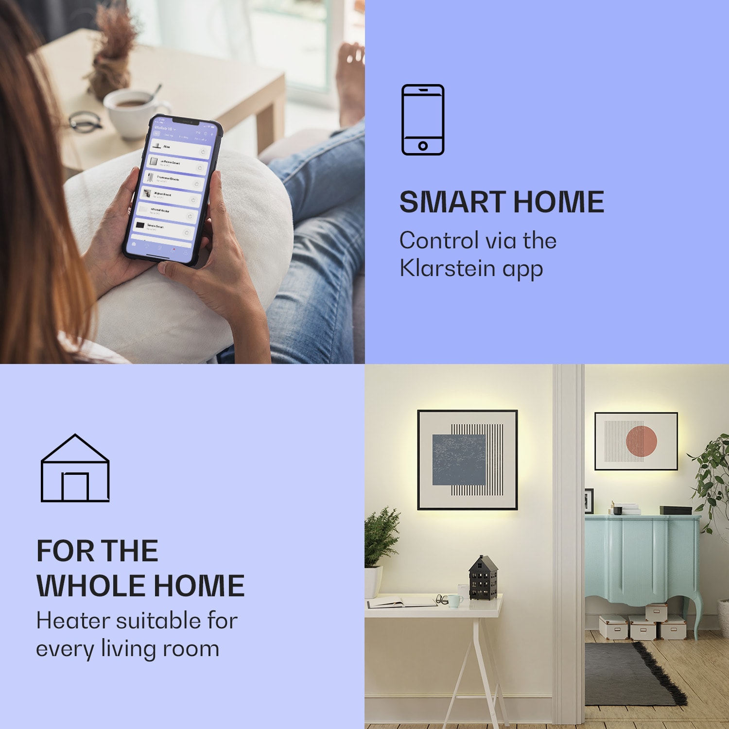 Mojave 500, infračervený ohřívač 2 v 1, konvektor, smart, 60 x 60 cm, 500 W, RGB osvětlení 