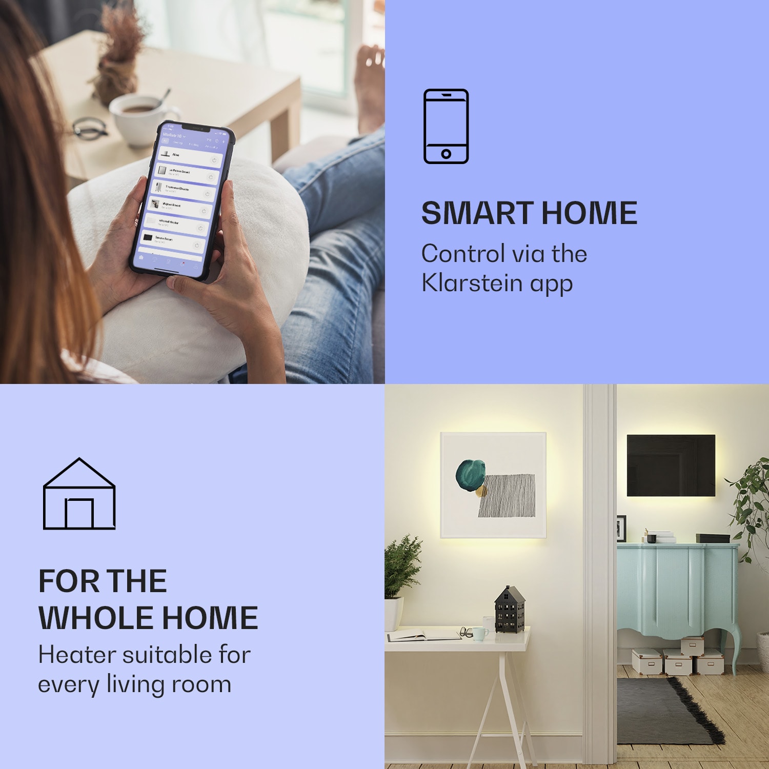 Mojave 750 pametni grijač 2 u 1 infracrveni konvektor 85x60cm 750W RGB rasvjeta 