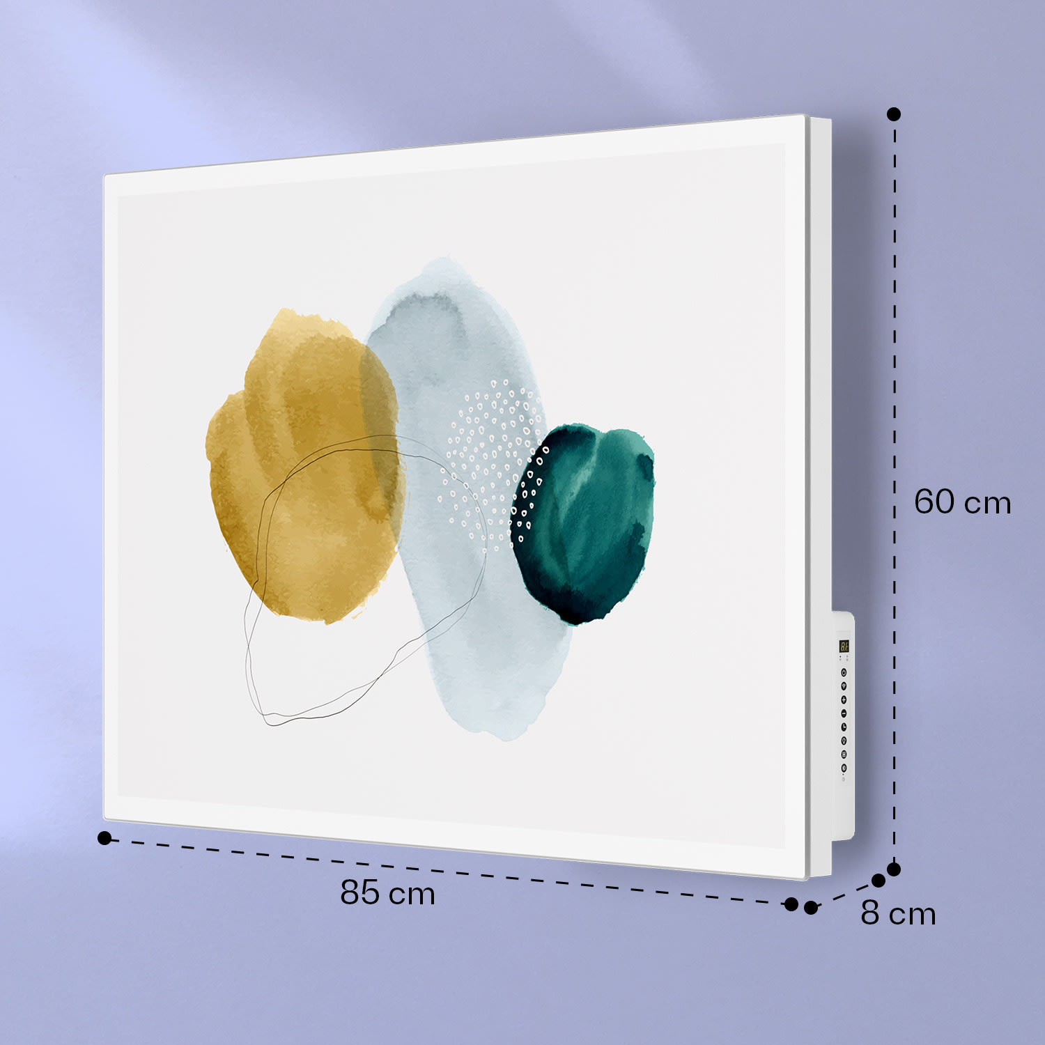 Mojave 750 smart 2-i-1-värmare infravärmare konvektor 85x60cm 750W RGB-belysning 750 W (60 x 85 cm) | Multi