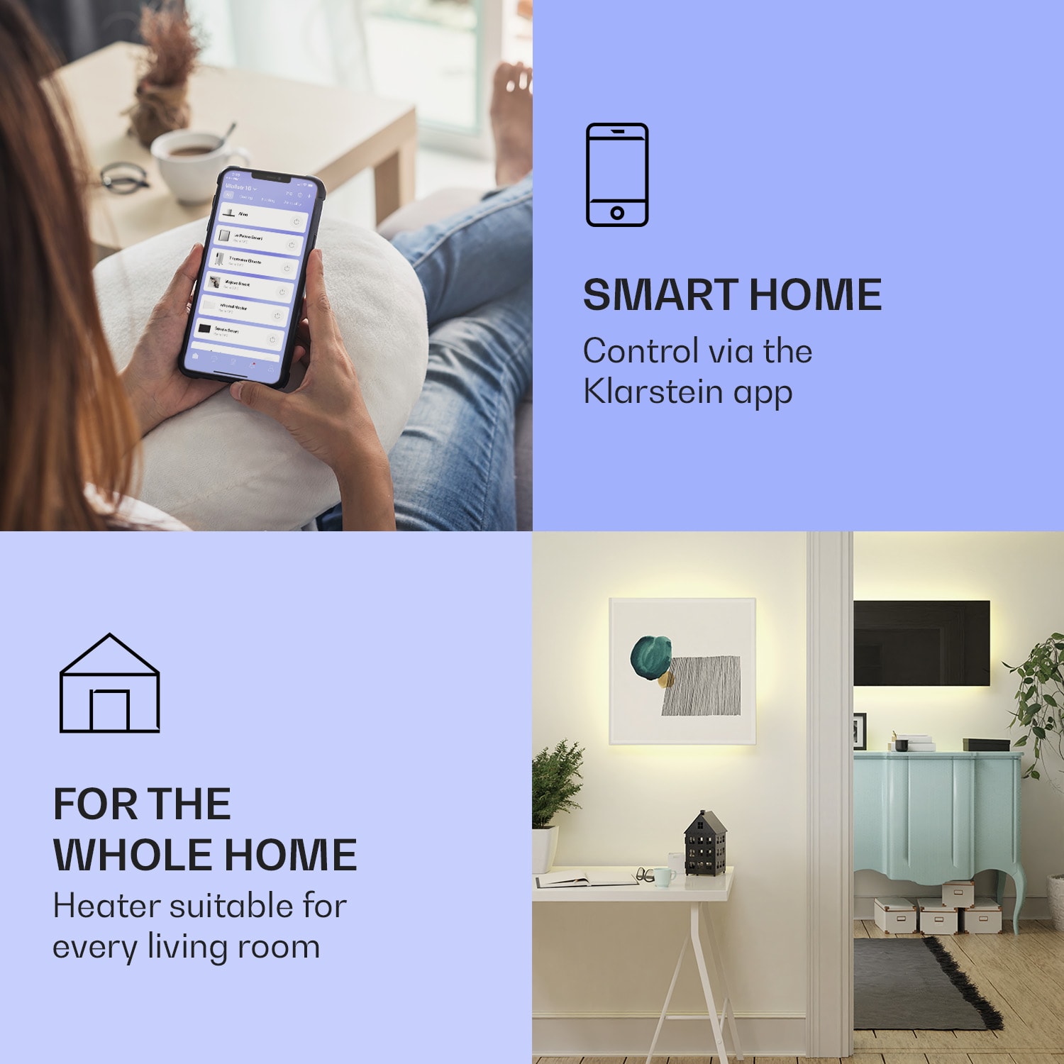 Mojave 1000, infračervený ohřívač 2 v 1, konvektor, smart, 120 x 60 cm, 1000 W, RGB osvětlení 1000 W (60 x 120 cm) | Černá