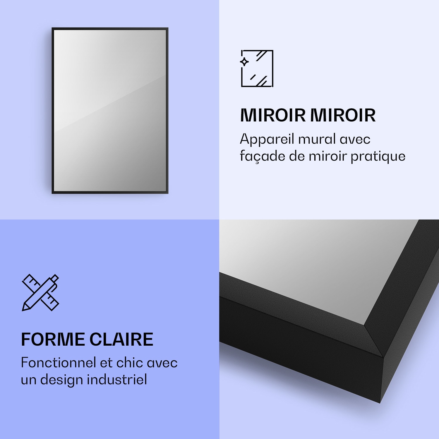 La Palma 750 smart 2-in-1 verwarming infrarood convector 85 x 60 cm 750 W spiegelend front 60 x 85 cm | 750 W | Zwart