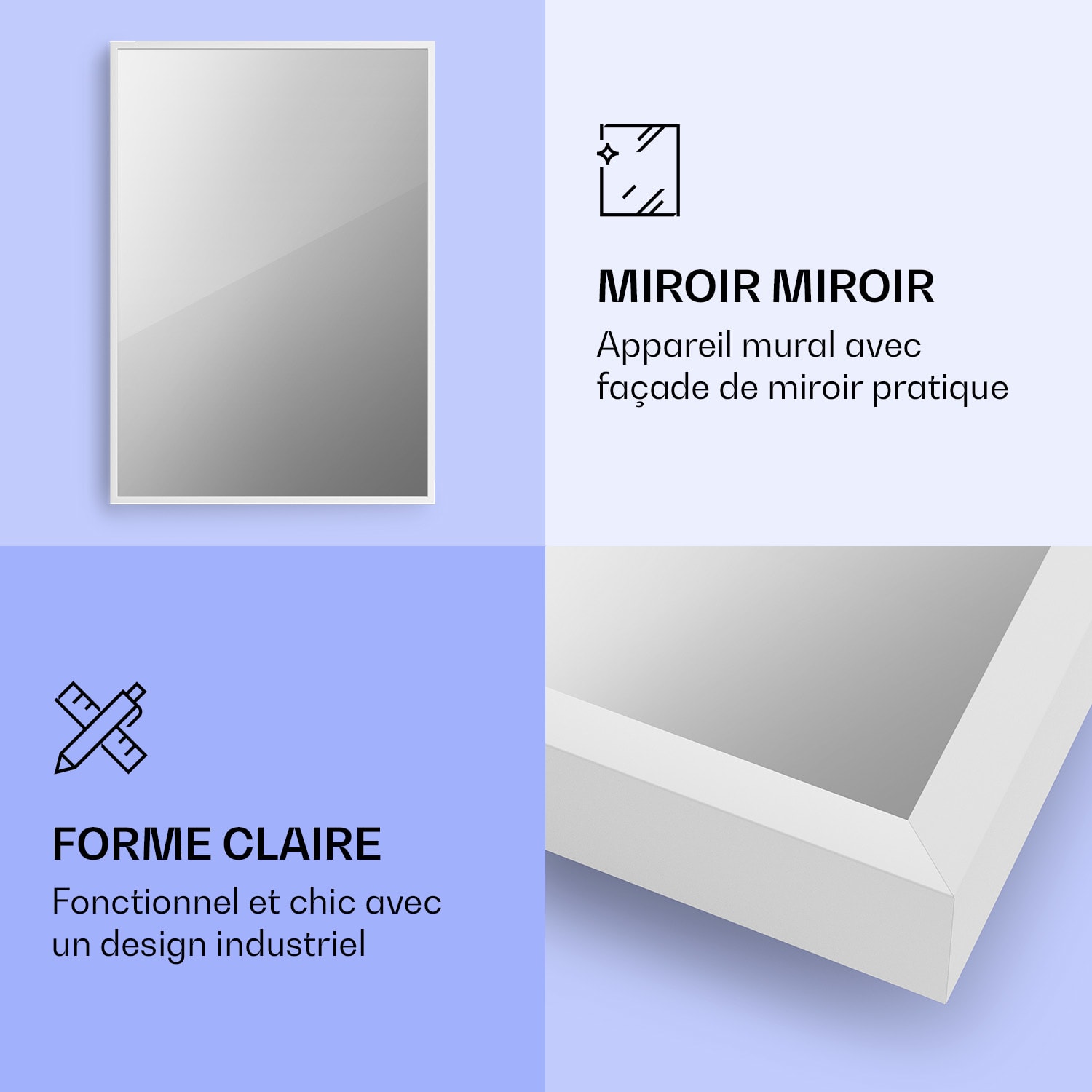 La Palma 750 smart 2-in-1 verwarming infrarood convector 85 x 60 cm 750 W spiegelend front 60 x 85 cm | 750 W | Wit