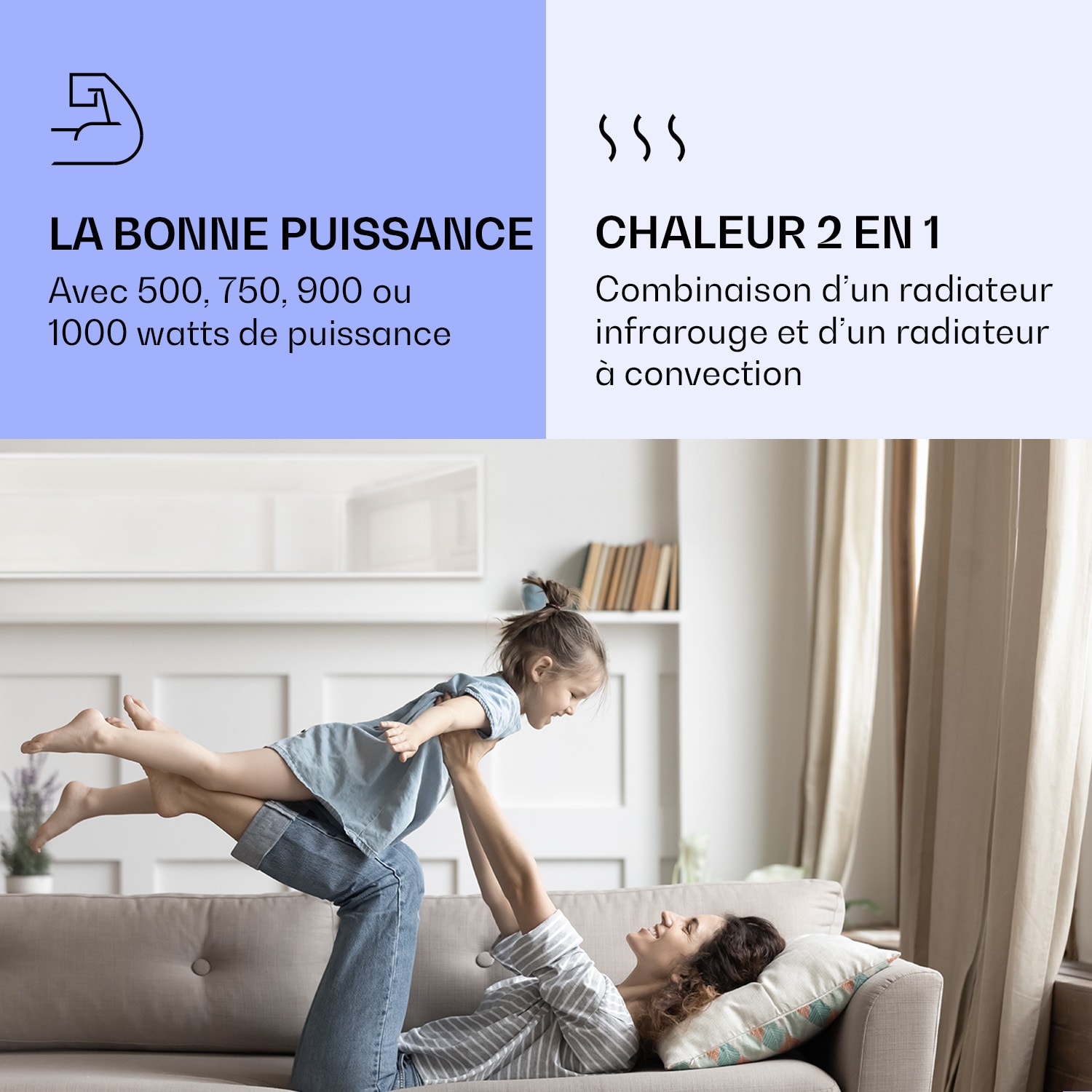 La Palma 900 smart infraroodverwarming convector 40 x 160 cm 900 W spiegel standvoet 40 x 160 cm | 900 W | Wit