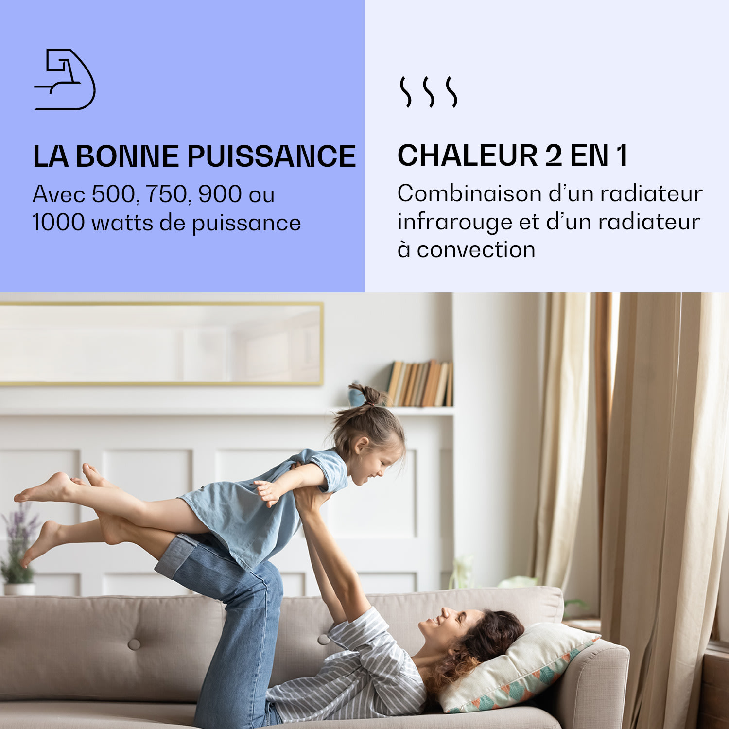 La Palma 900 smart radiateur infrarouge convecteur 40x160cm 900W miroir socle 40 x 160 cm | 900 W | Doré