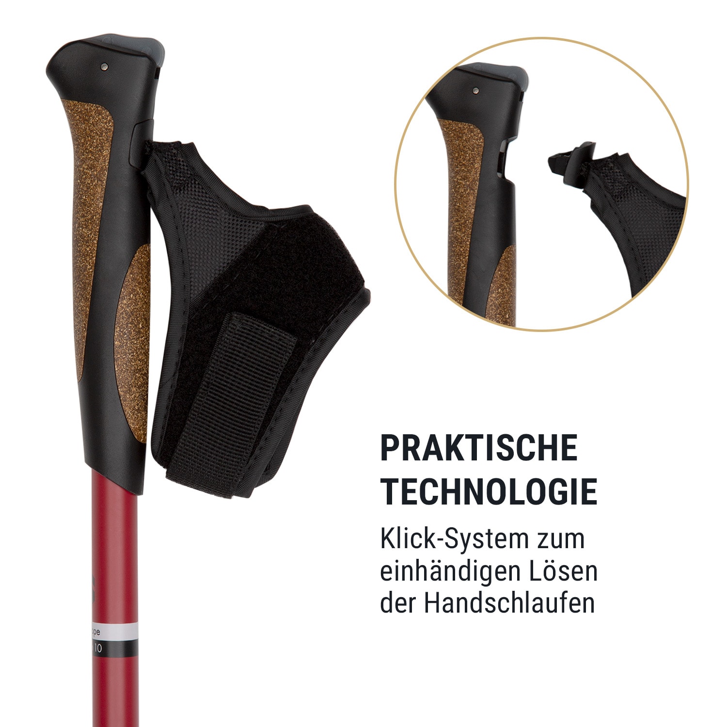 Bilbao TX Essential Nordic Walking Stöcke 10 % Carbon 100-130 cm Korkgriffe 