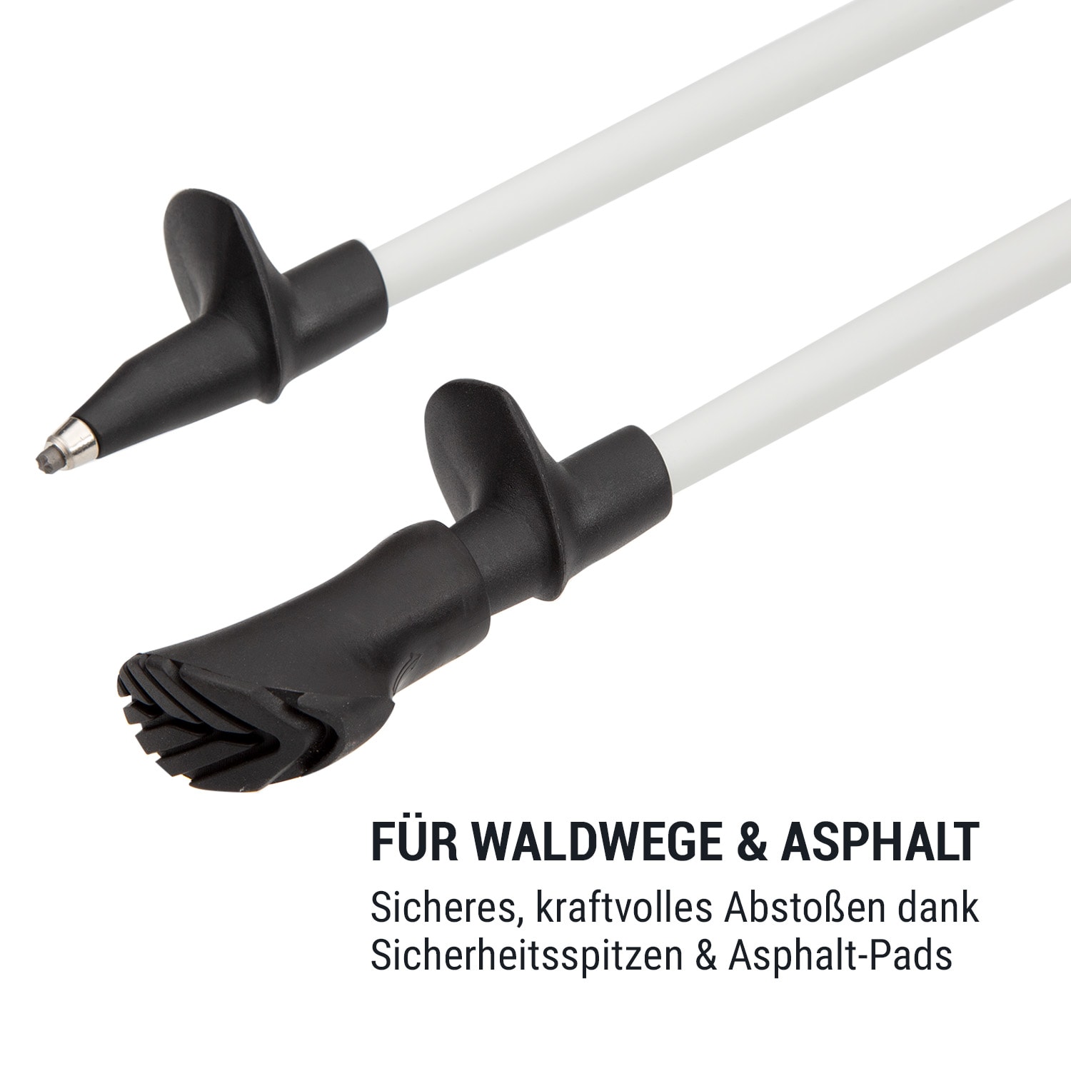 Pau TX Professional Nordic Walking Stöcke 50 % Carbon 100-130 cm Korkgriffe  Weiß / Schwarz