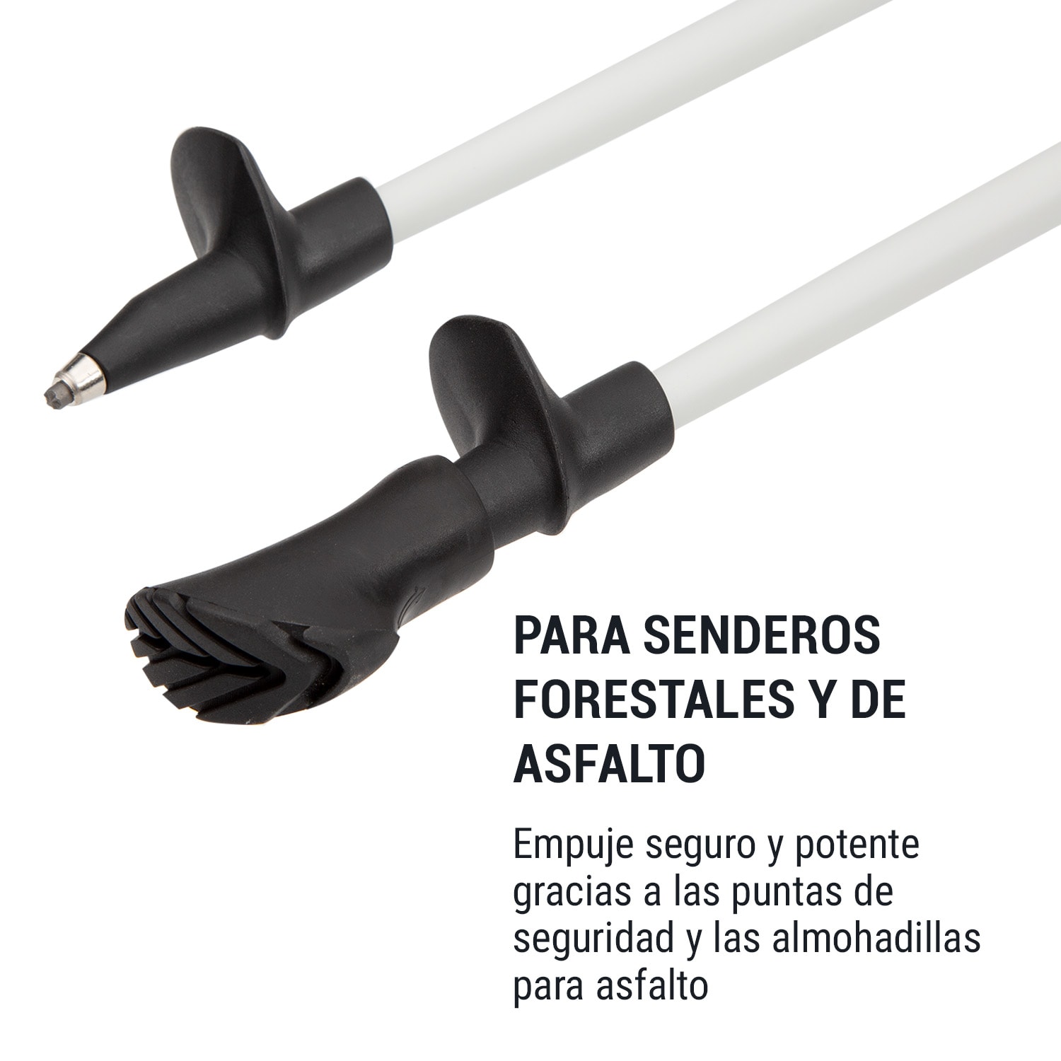 Pau TX Professional Bastones de marcha nórdica 50 % carbono 100-130 cm Asas de corcho  Blanco / negro