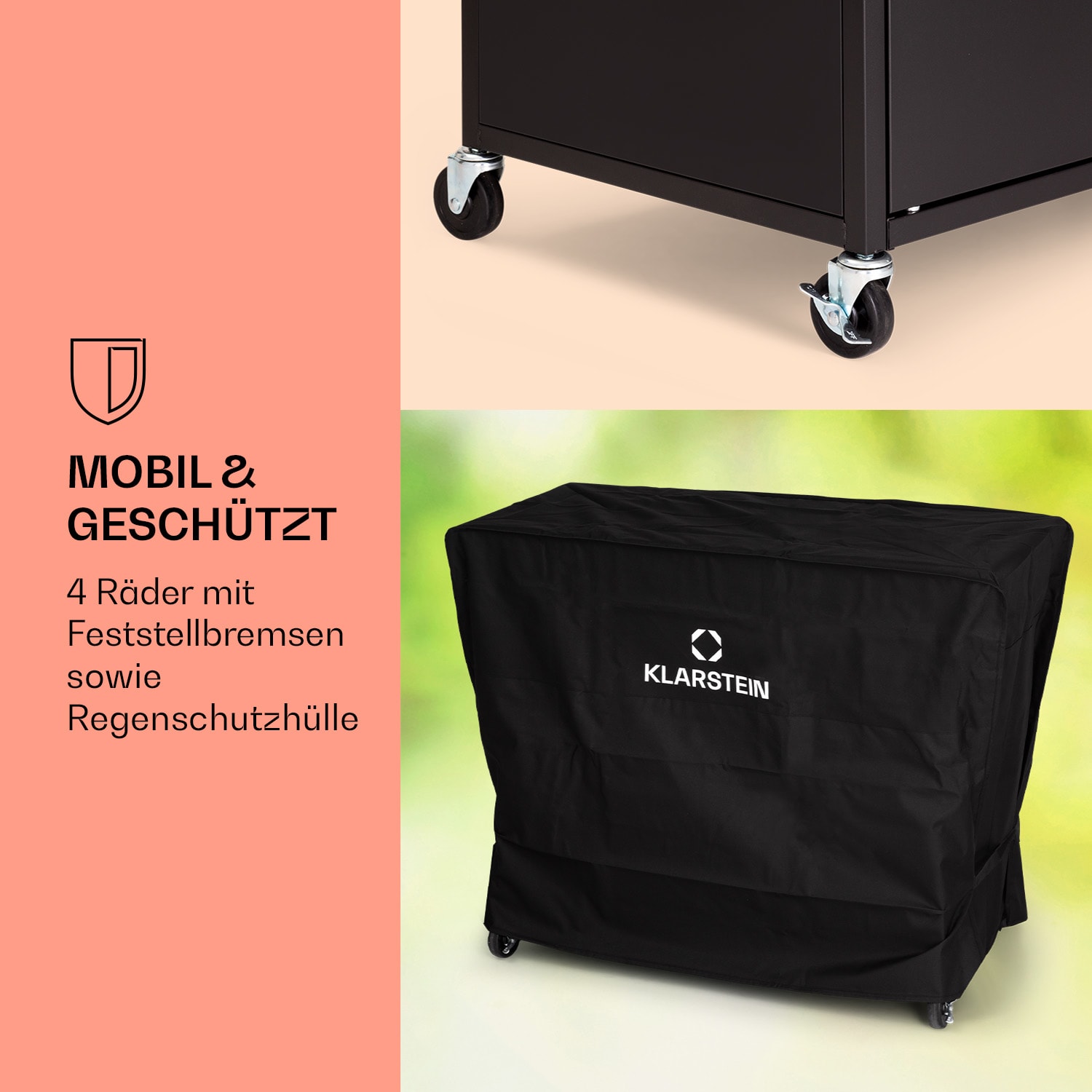 Jersey Outdoor Kitchen Arbeitsstation Edelstahl mobil Regenschutzhülle 