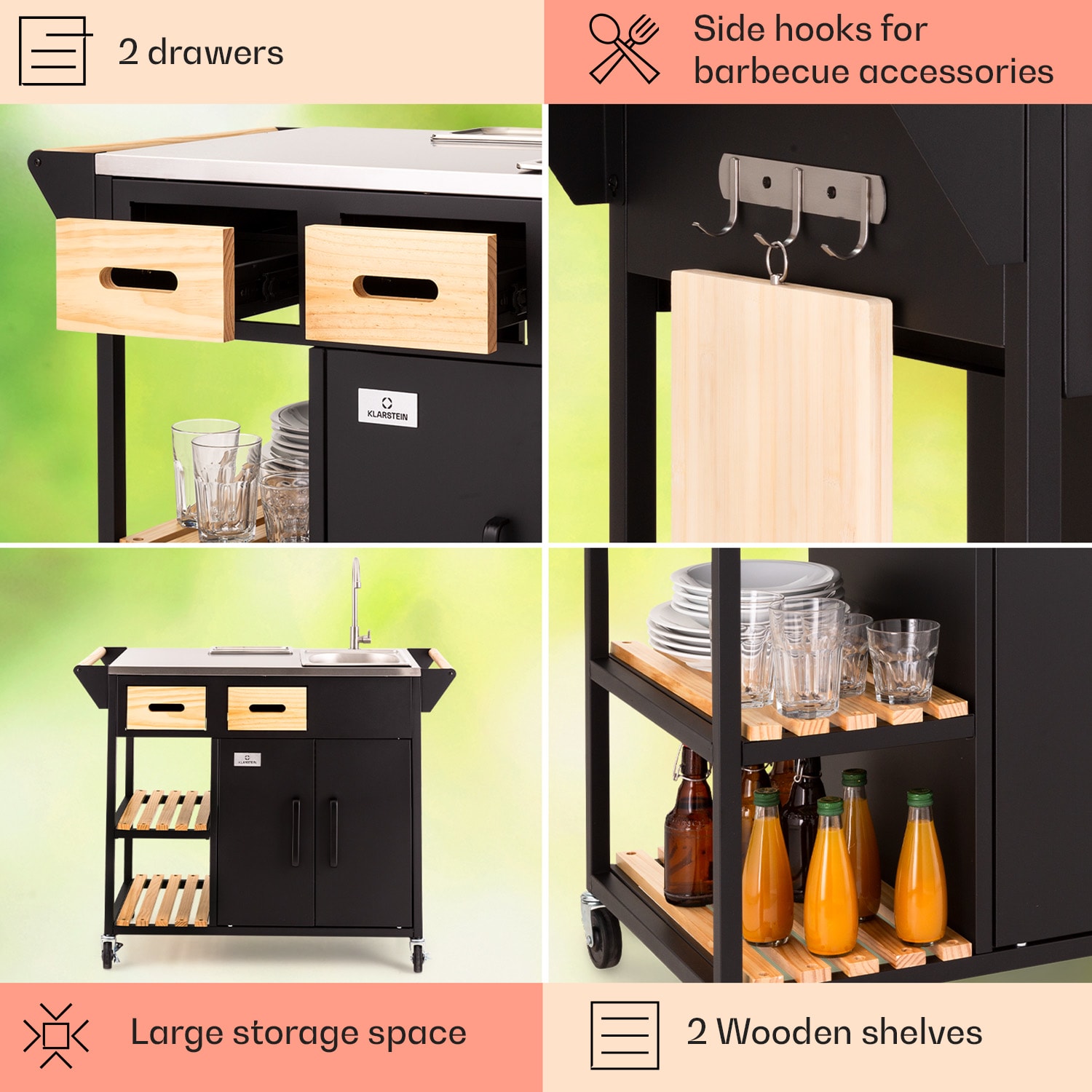 Prijenosna navlaka za kišu od nehrđajućeg čelika za vanjsku kuhinjsku perilicu 