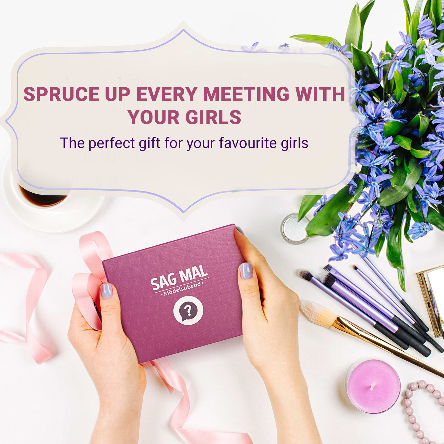 Sag mal... Mädelsabend Poznávací hra 100+ otázek Počet hráčů: 1+ Věk: Dospělí 