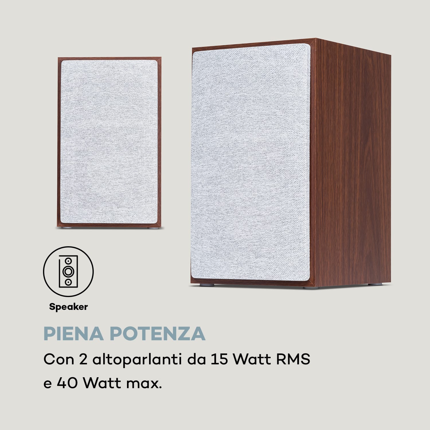 Collegare il sistema Stereo 40 Watt max. Internet/DAB+/ FM Radio Lettore CD Noce
