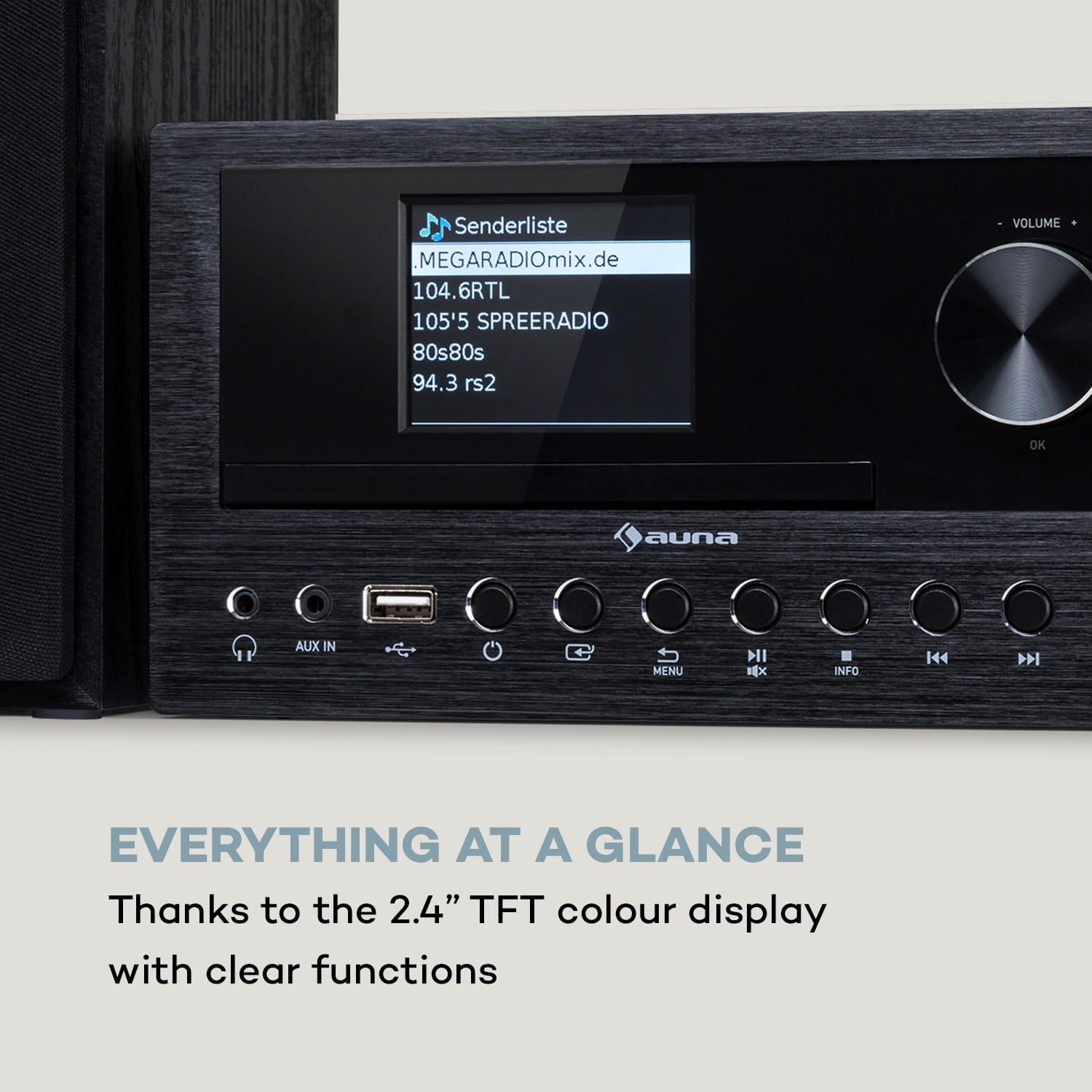 Connect System Stereo, max. 40 W, Internet/DAB+/FM rádio, CD přehrávač Černé dřevo